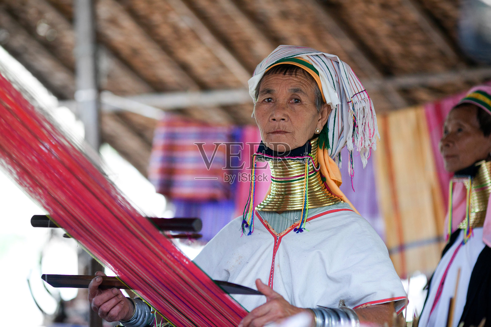 缅甸帕当族女性照片摄影图片