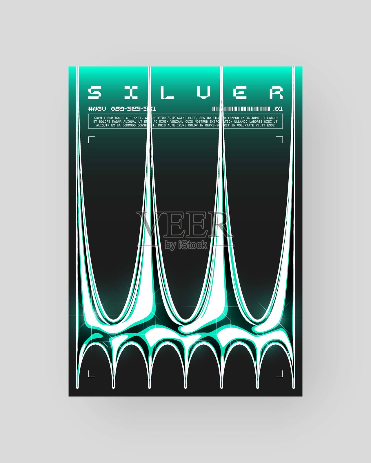 未来主义抽象海报。插画图片素材