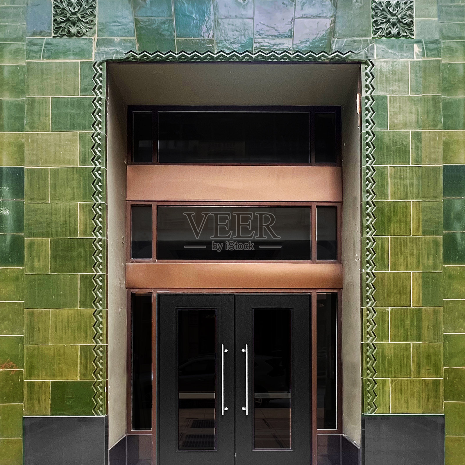 芝加哥的绿色门道照片摄影图片