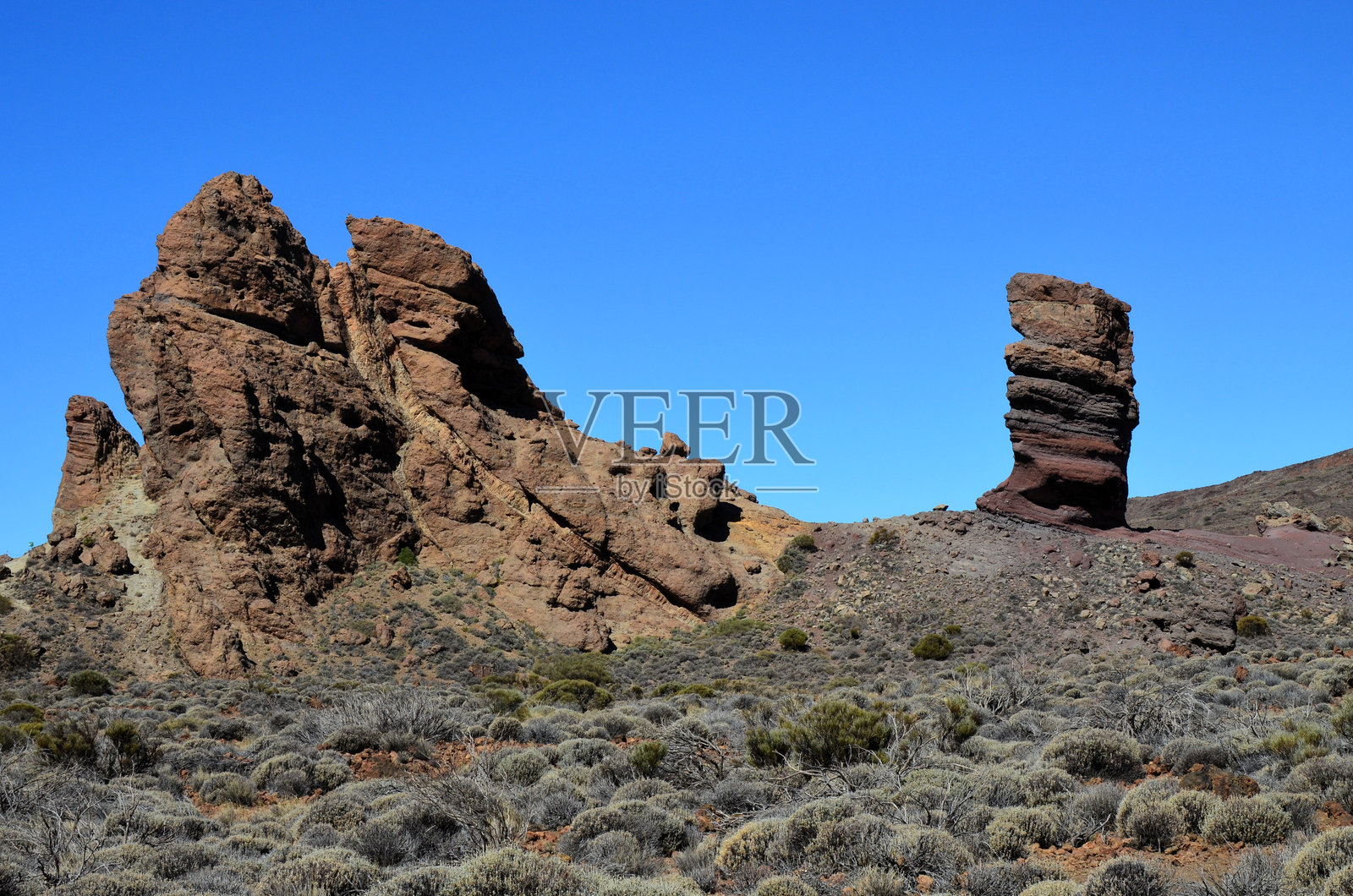特内里费岛泰德国家公园的火山口全景，西班牙加那利群岛照片摄影图片