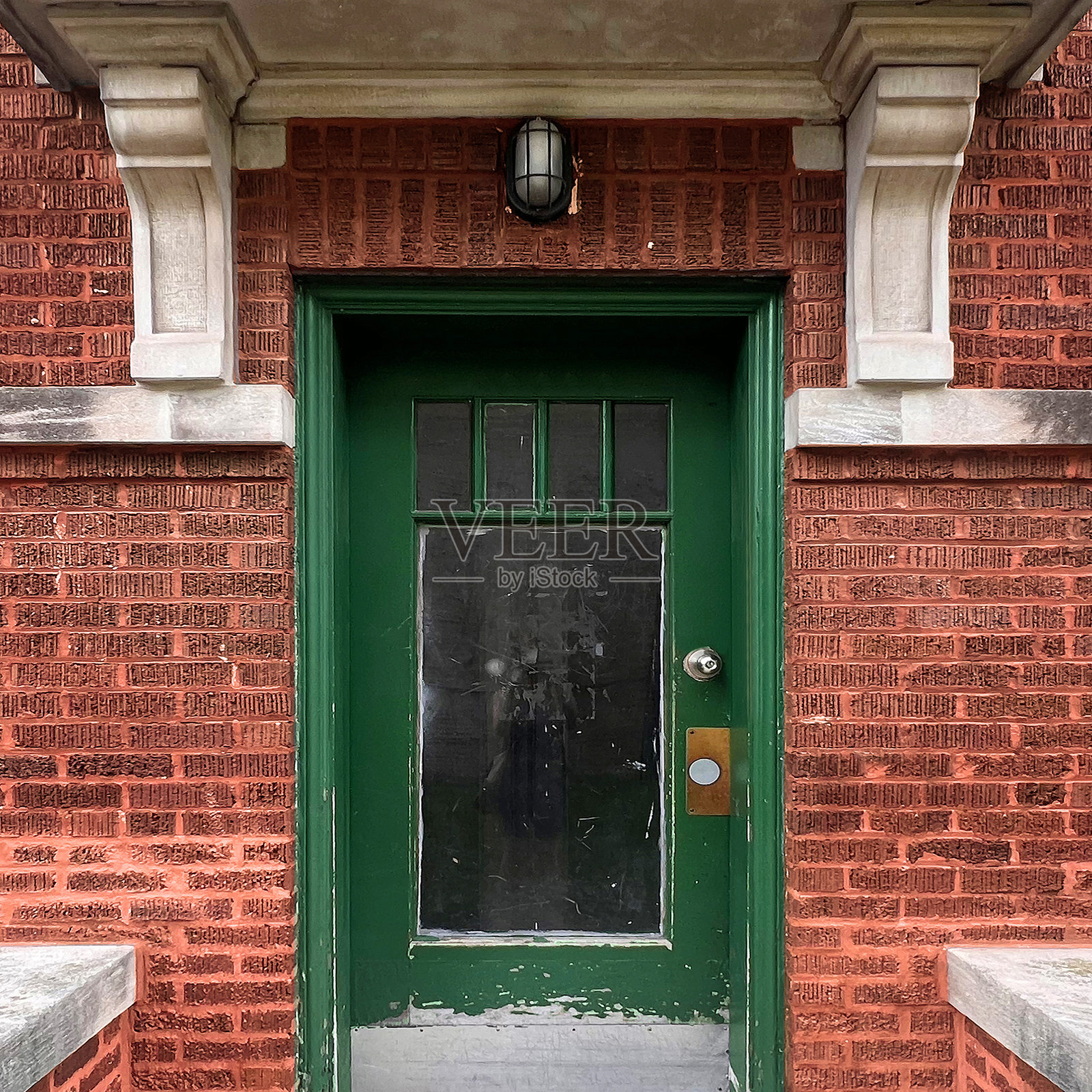 芝加哥的绿色门道照片摄影图片