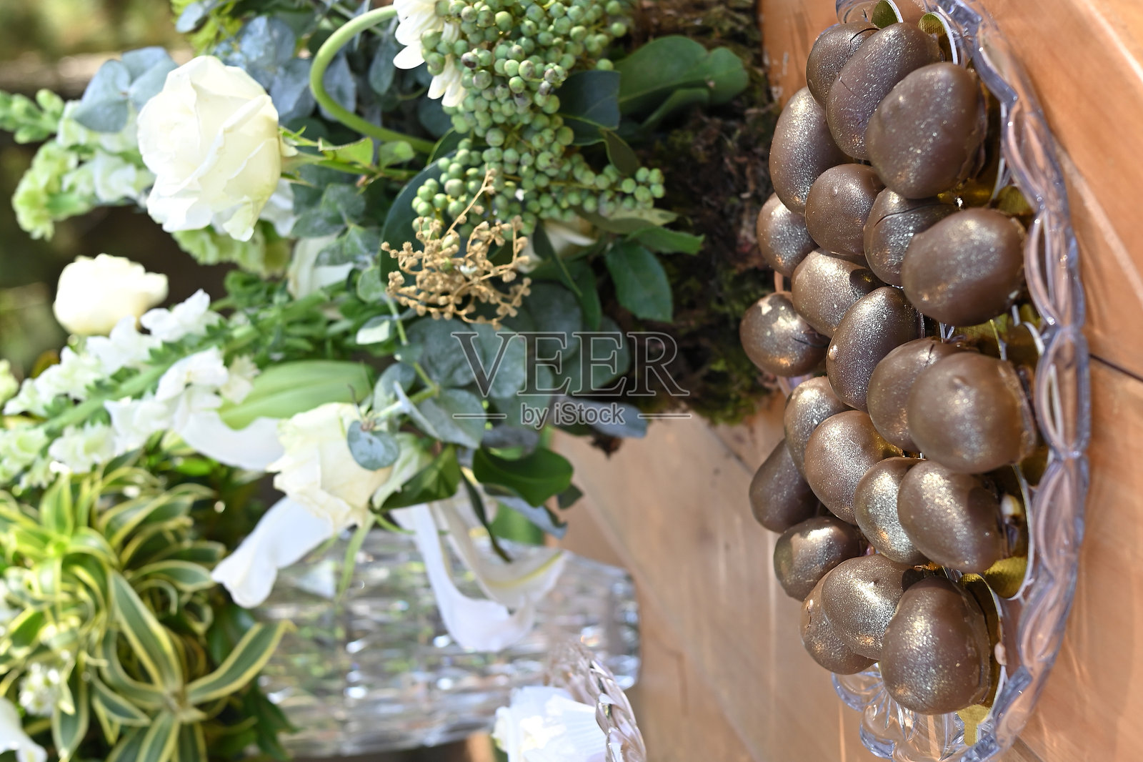 糖果、巧克力、炼乳、糖、热量食品，派对装饰照片摄影图片