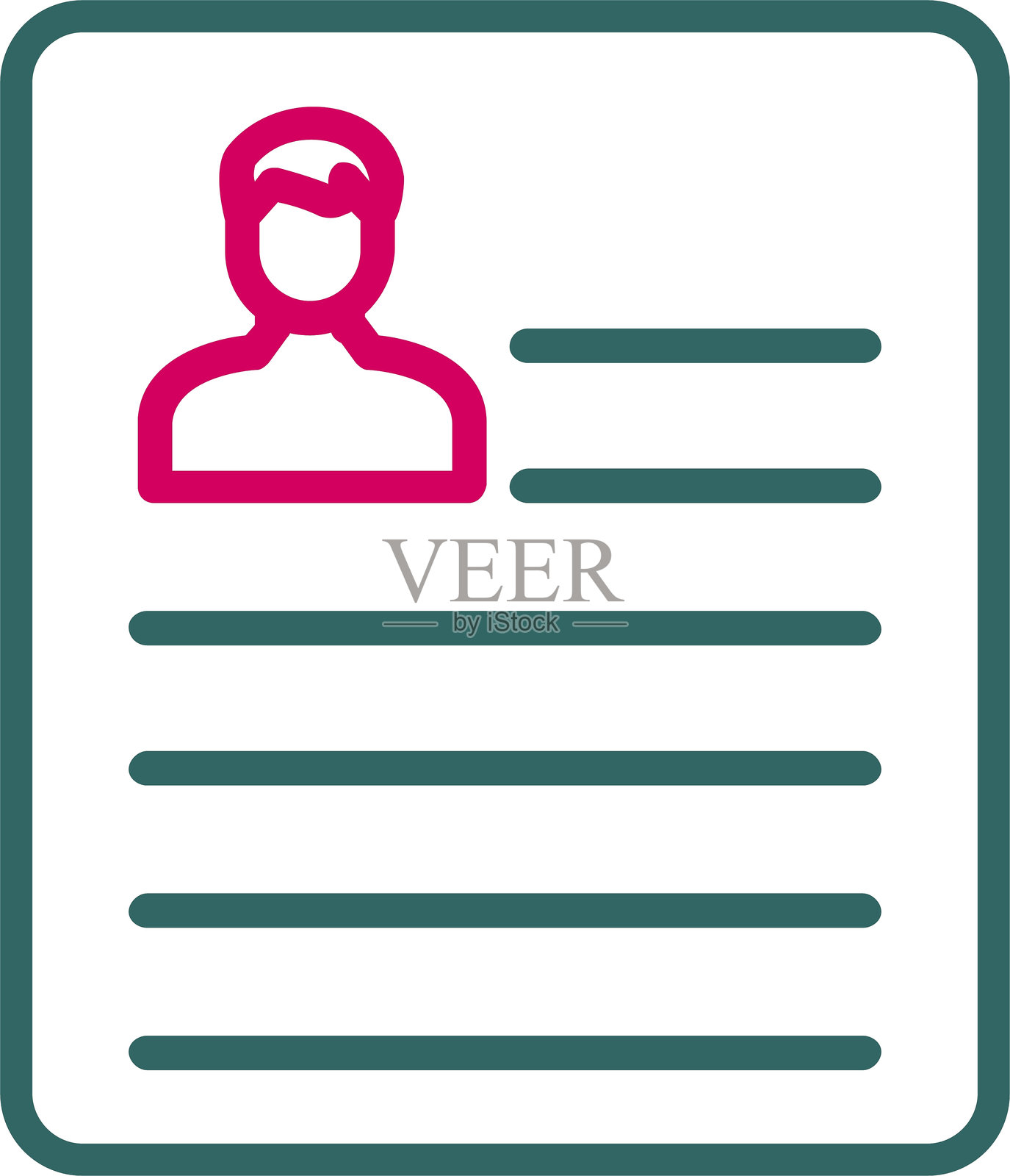 个人资料线条双色图标插画图片素材