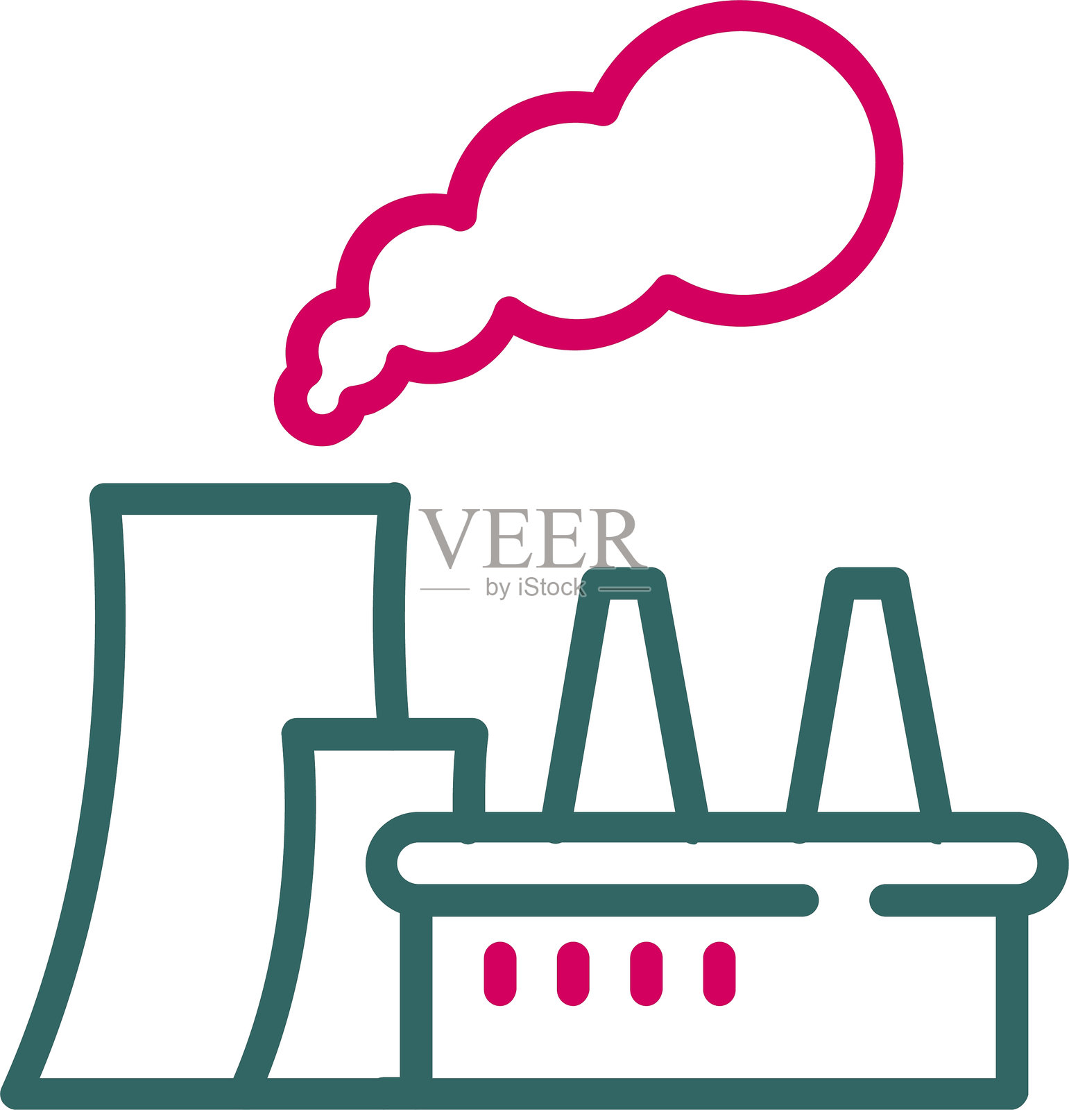 工厂生产线双色图标插画图片素材