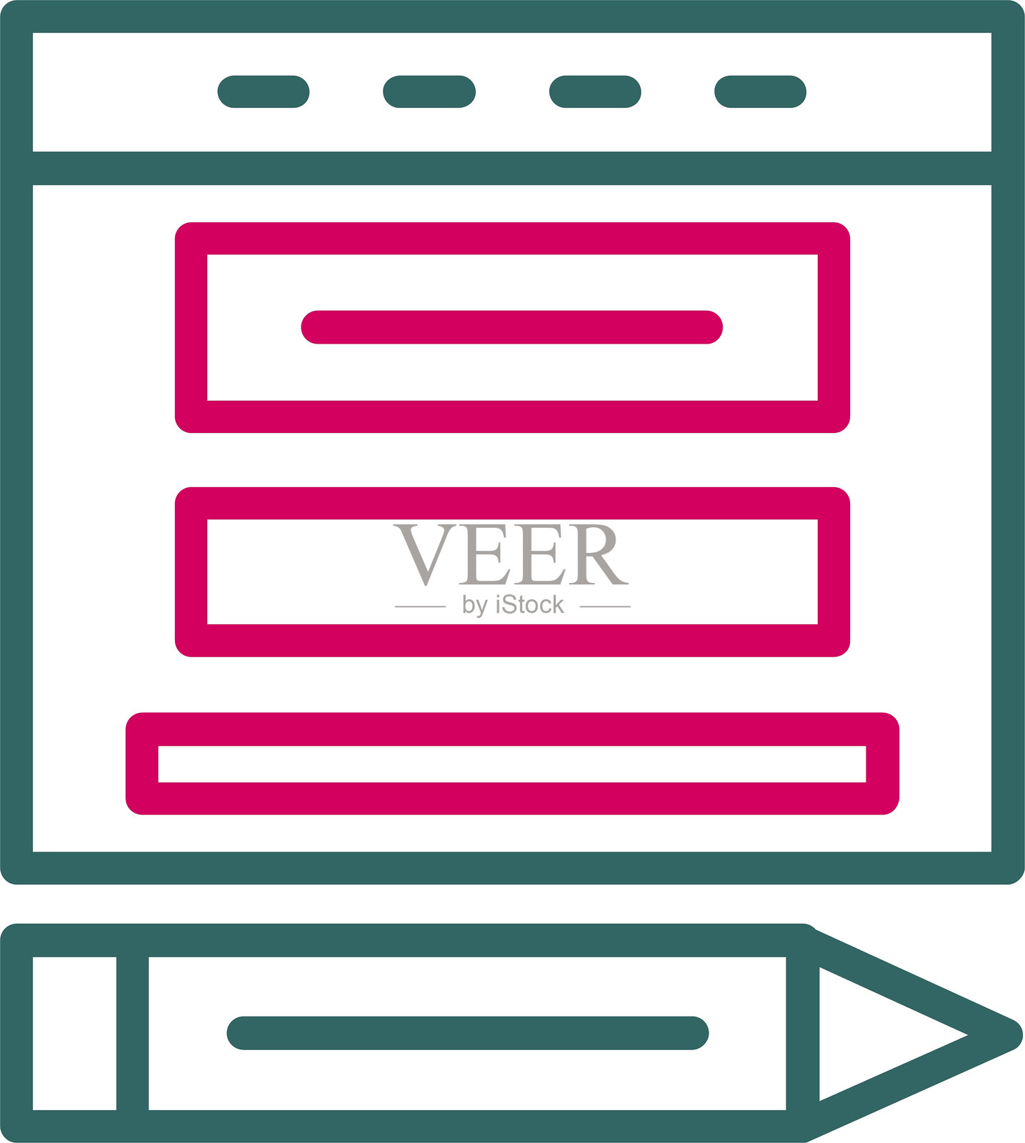 博主双色图标插画图片素材