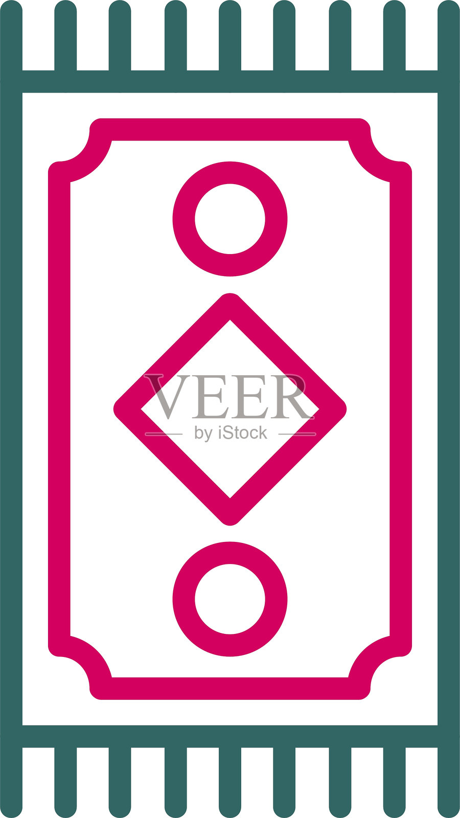 祈祷毯线条双色图标插画图片素材