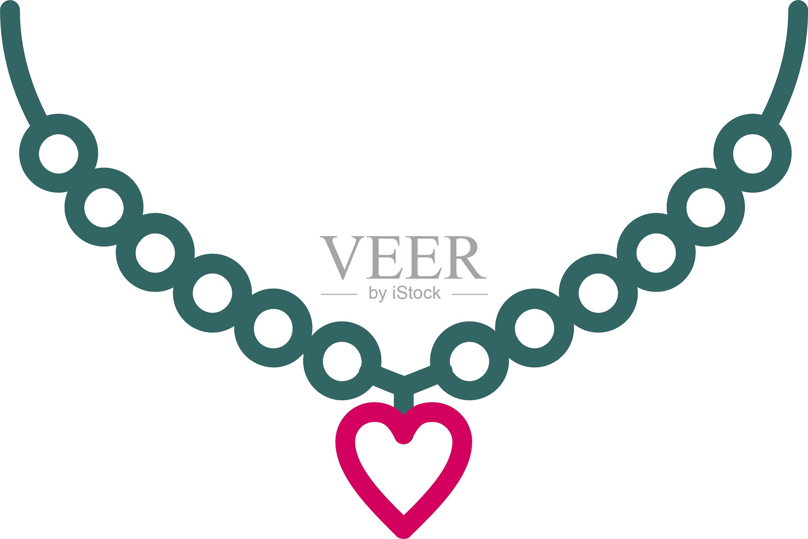 两色项链图标插画图片素材