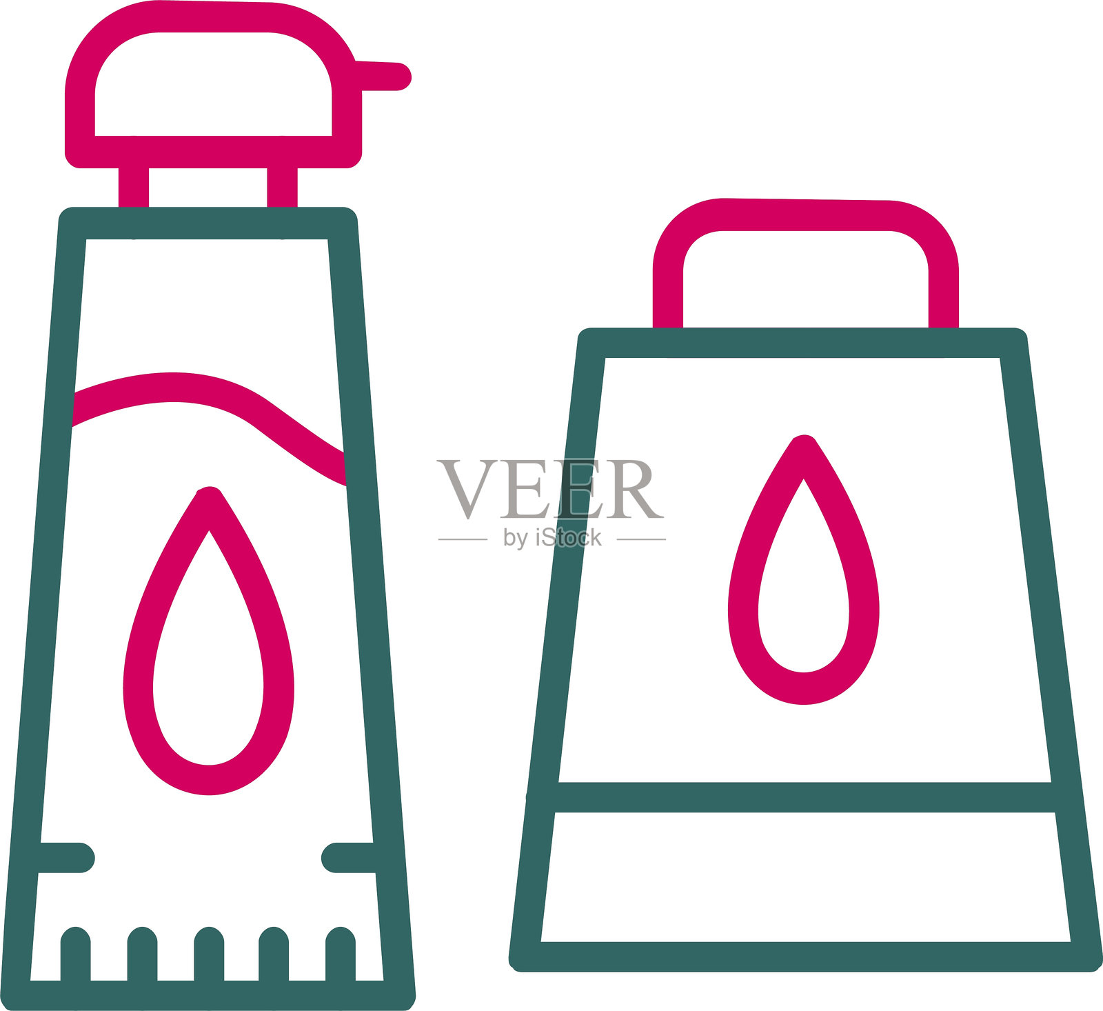 护肤乳液双色图标插画图片素材