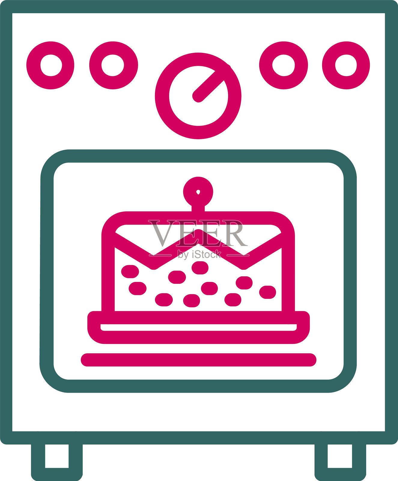 烘焙线条双色图标插画图片素材