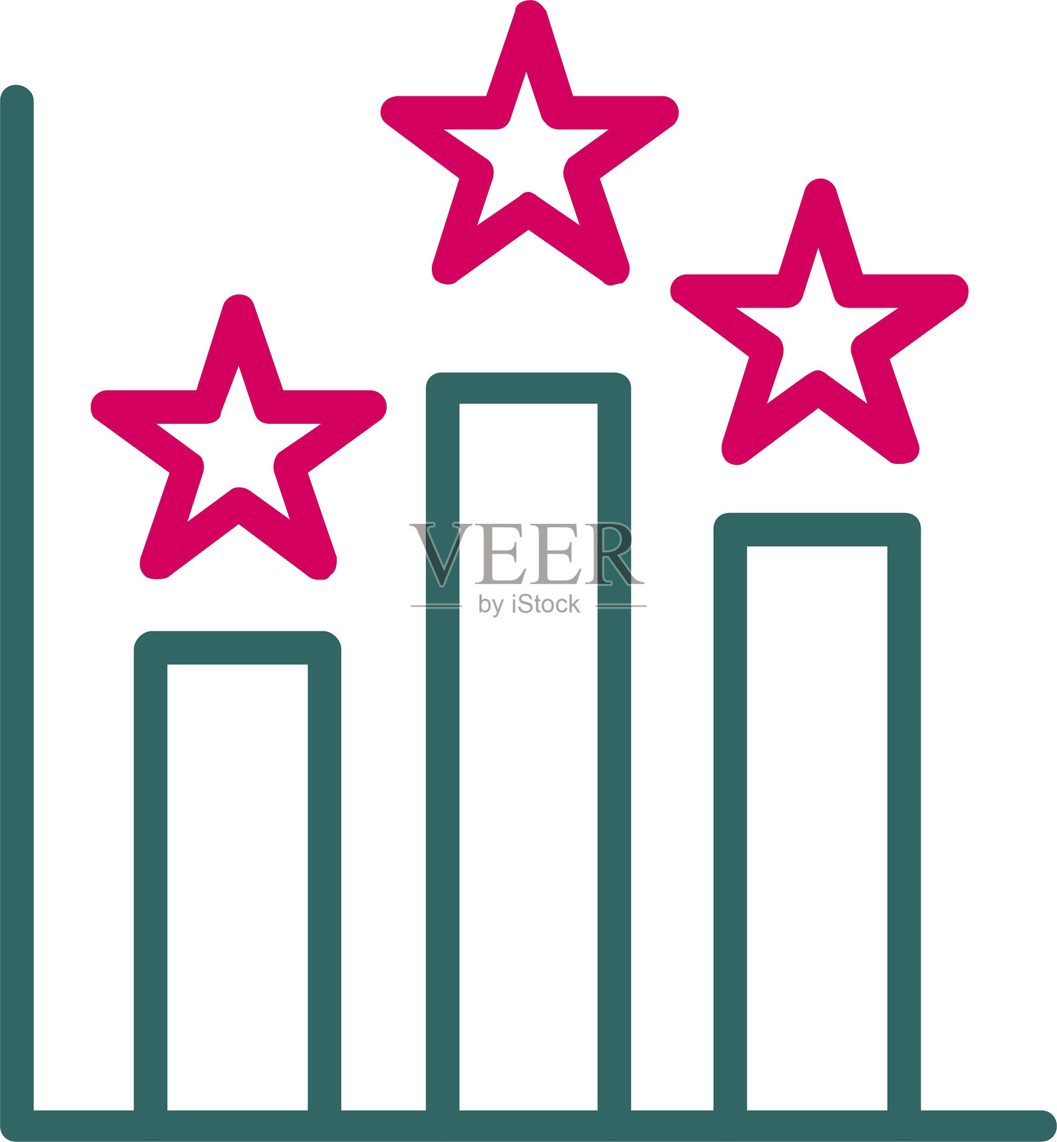 评分线双色图标插画图片素材