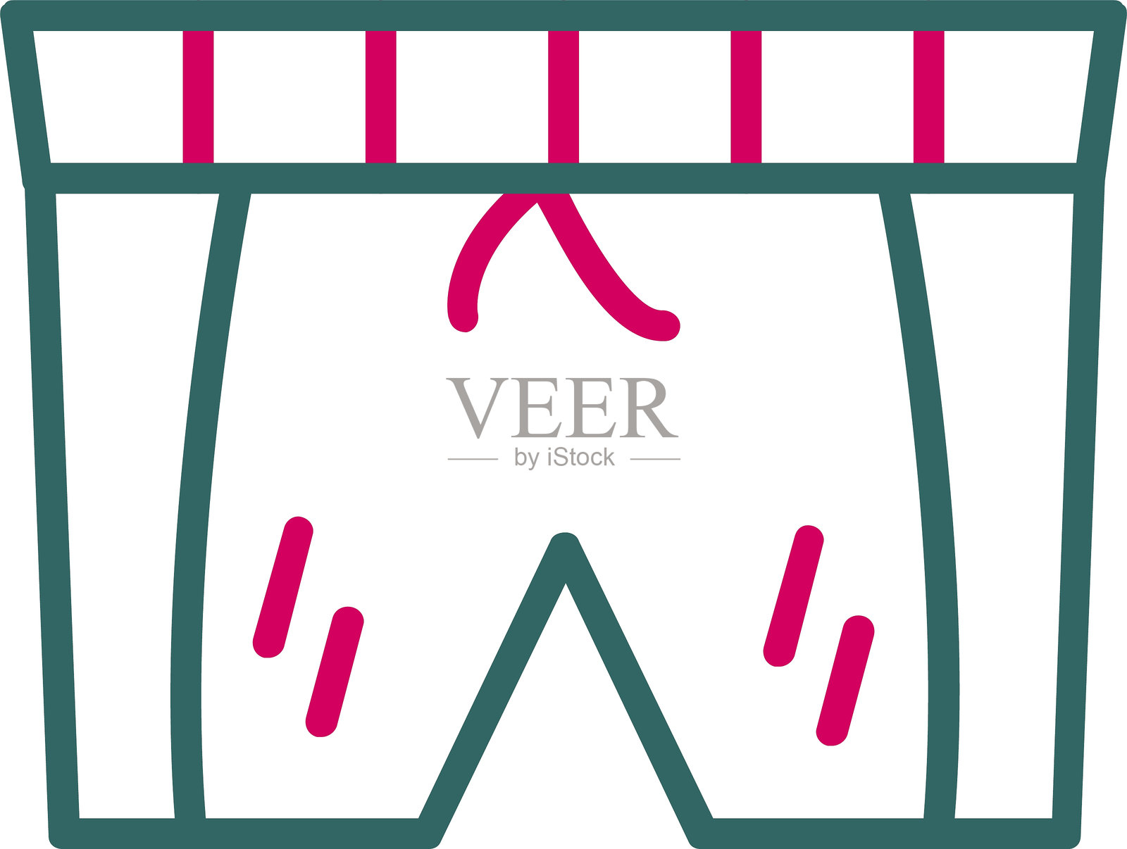 足球短裤双色图标插画图片素材