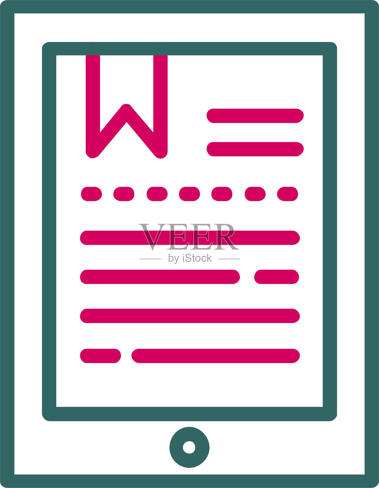 电子书线条双色图标插画图片素材