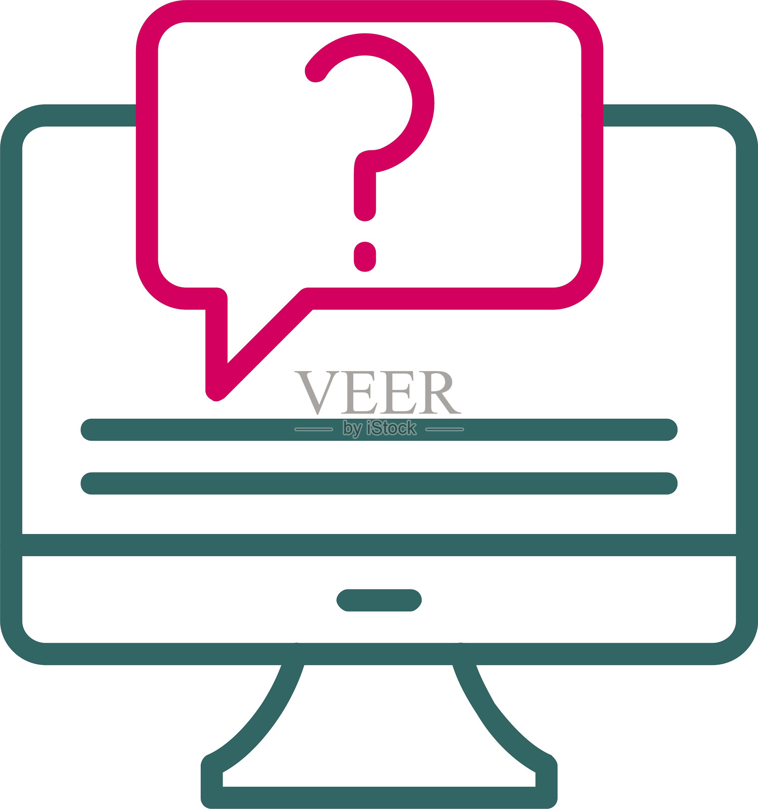 建议热线双色图标插画图片素材