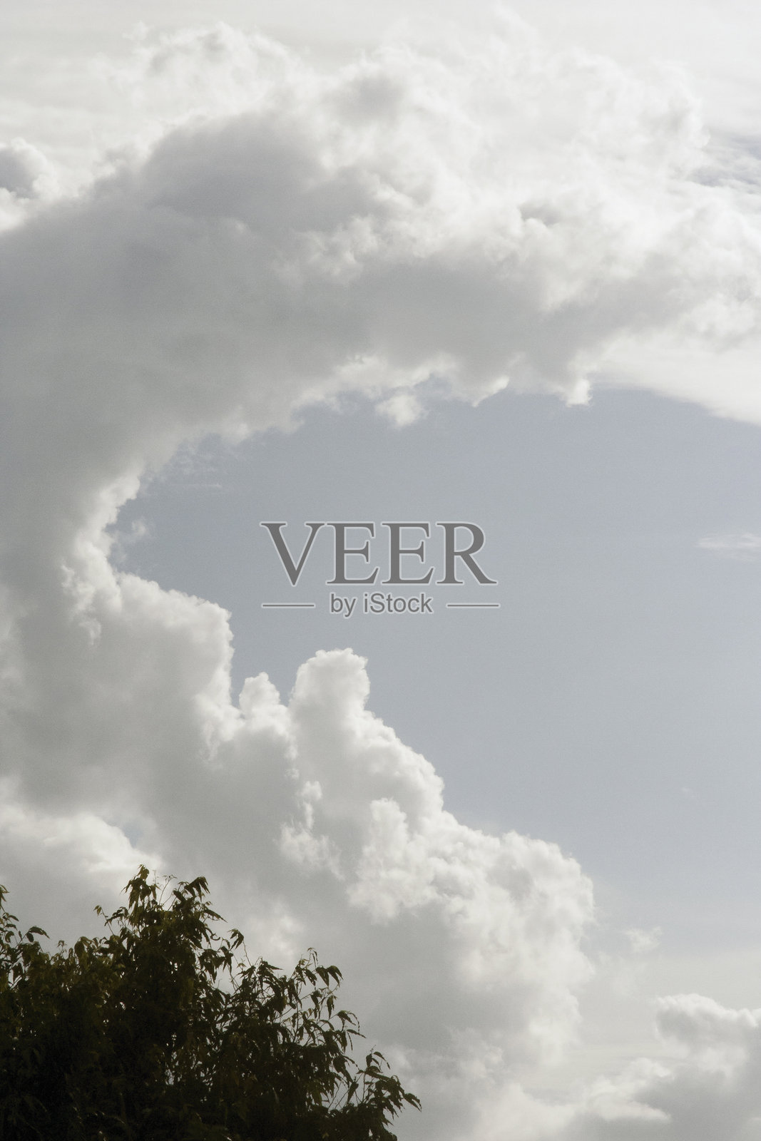 天空中云朵的形态景观。照片摄影图片