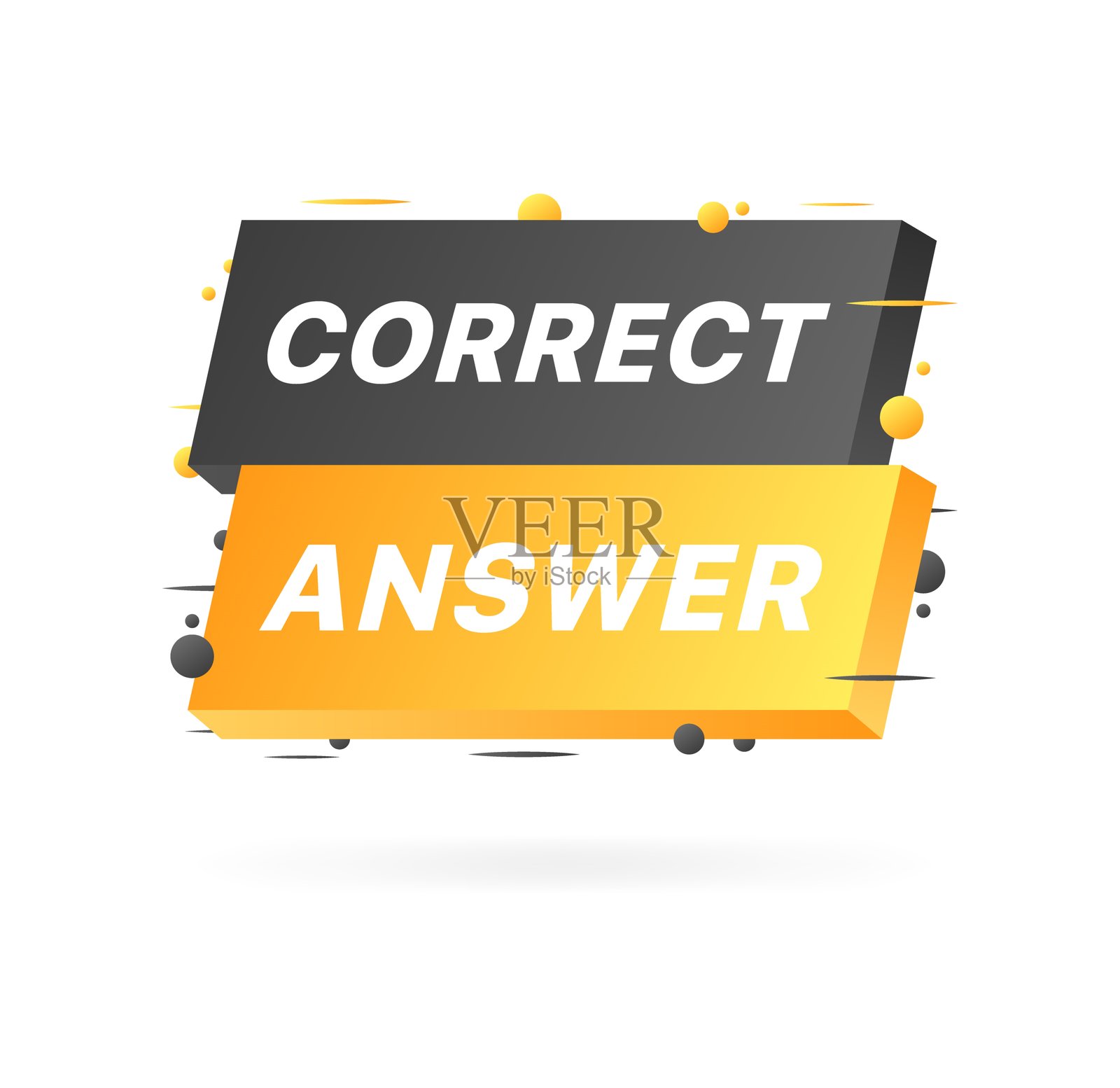 正确答案图标。消息图标。扁平风格。矢量图标。插画图片素材