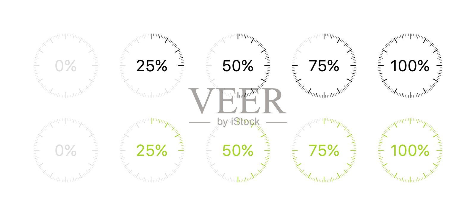 定时器设置图标。扁平线性风格。矢量图标。插画图片素材