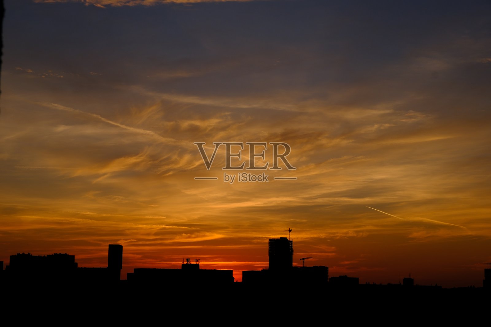 城市的日落照片摄影图片