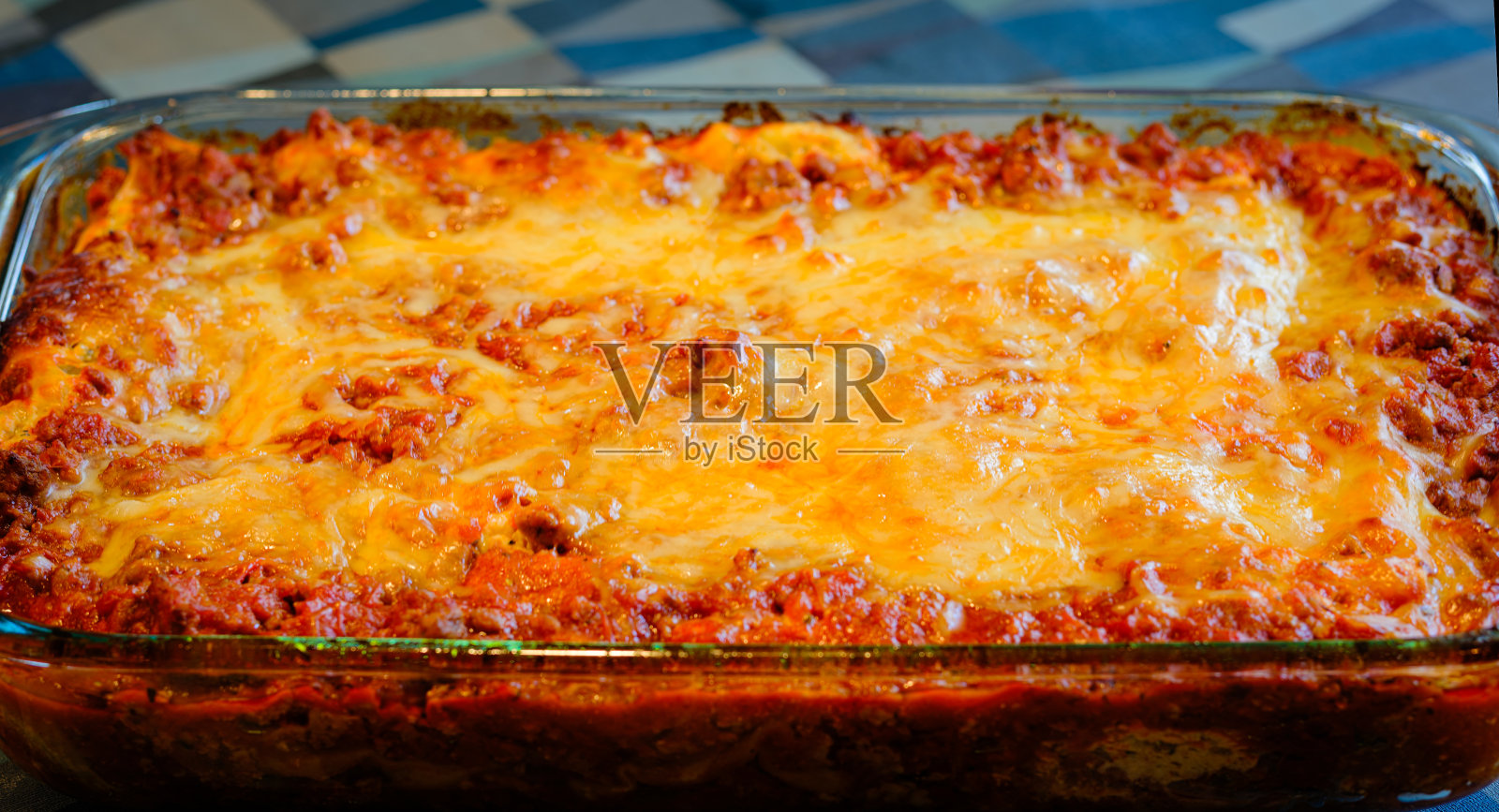 牛肉和猪肉千层面照片摄影图片