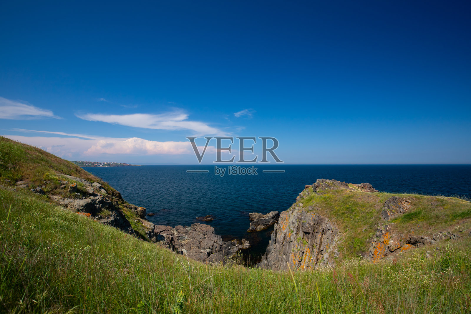 保加利亚的悬崖海景照片摄影图片