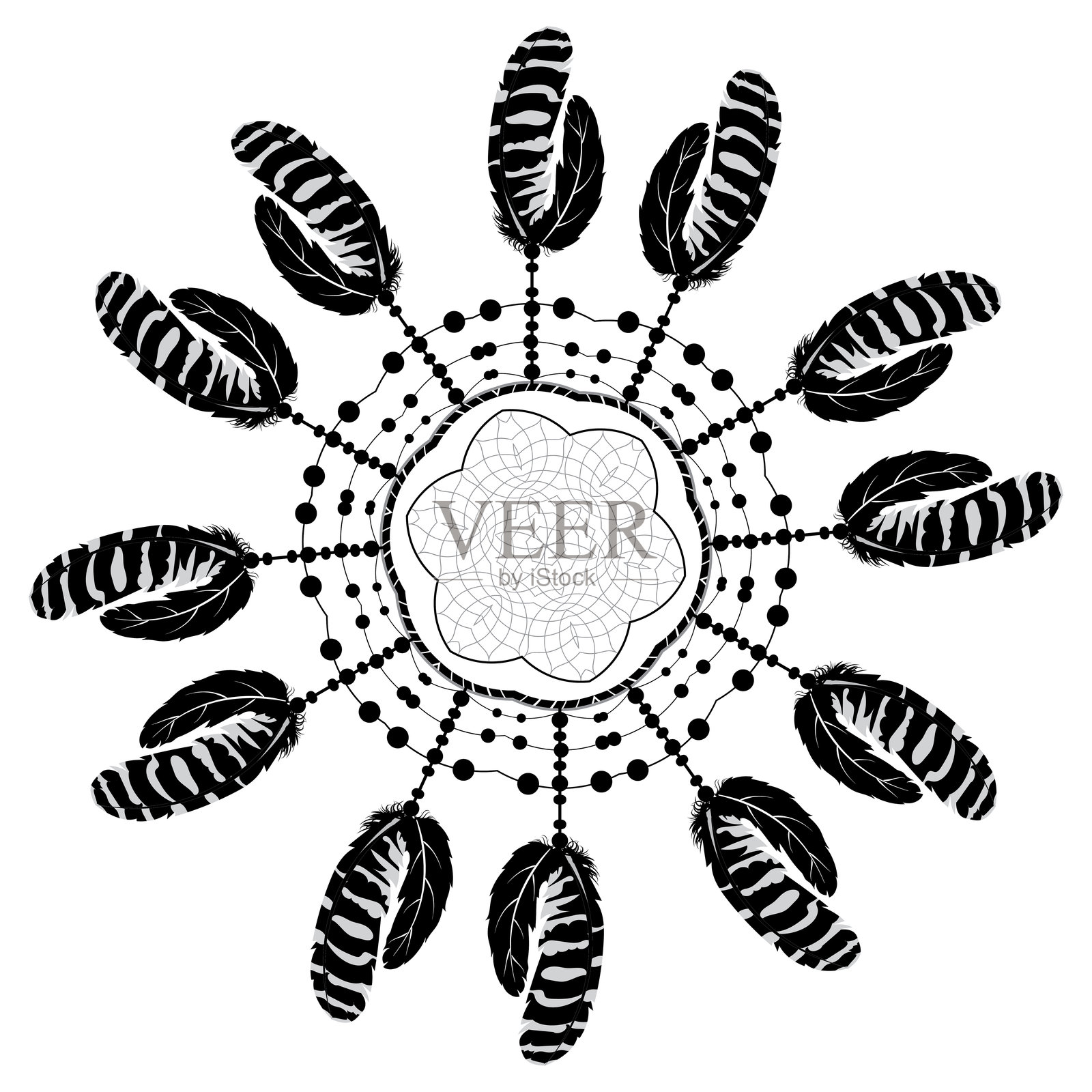 捕梦网剪影插画图片素材