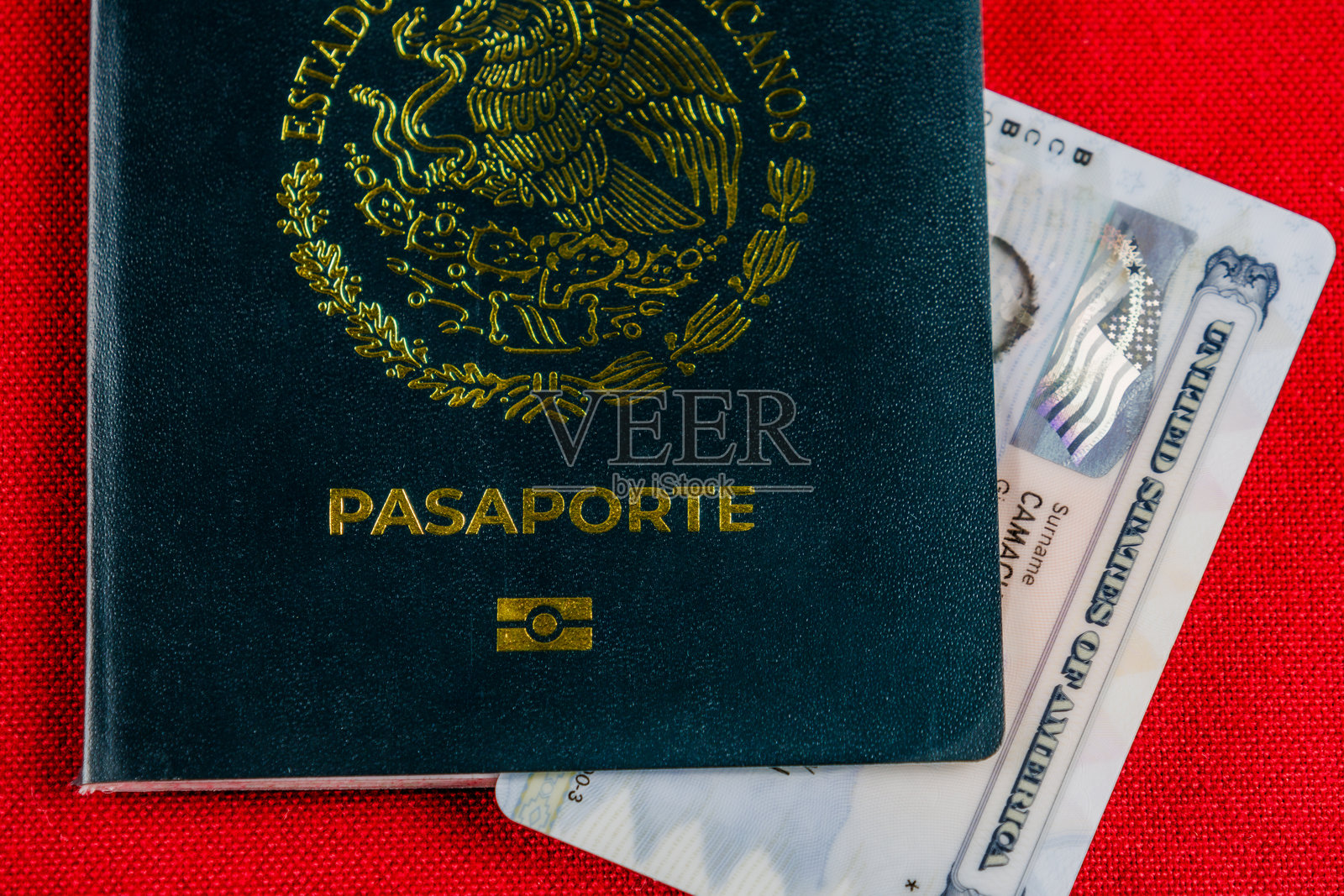 墨西哥护照和签证照片摄影图片