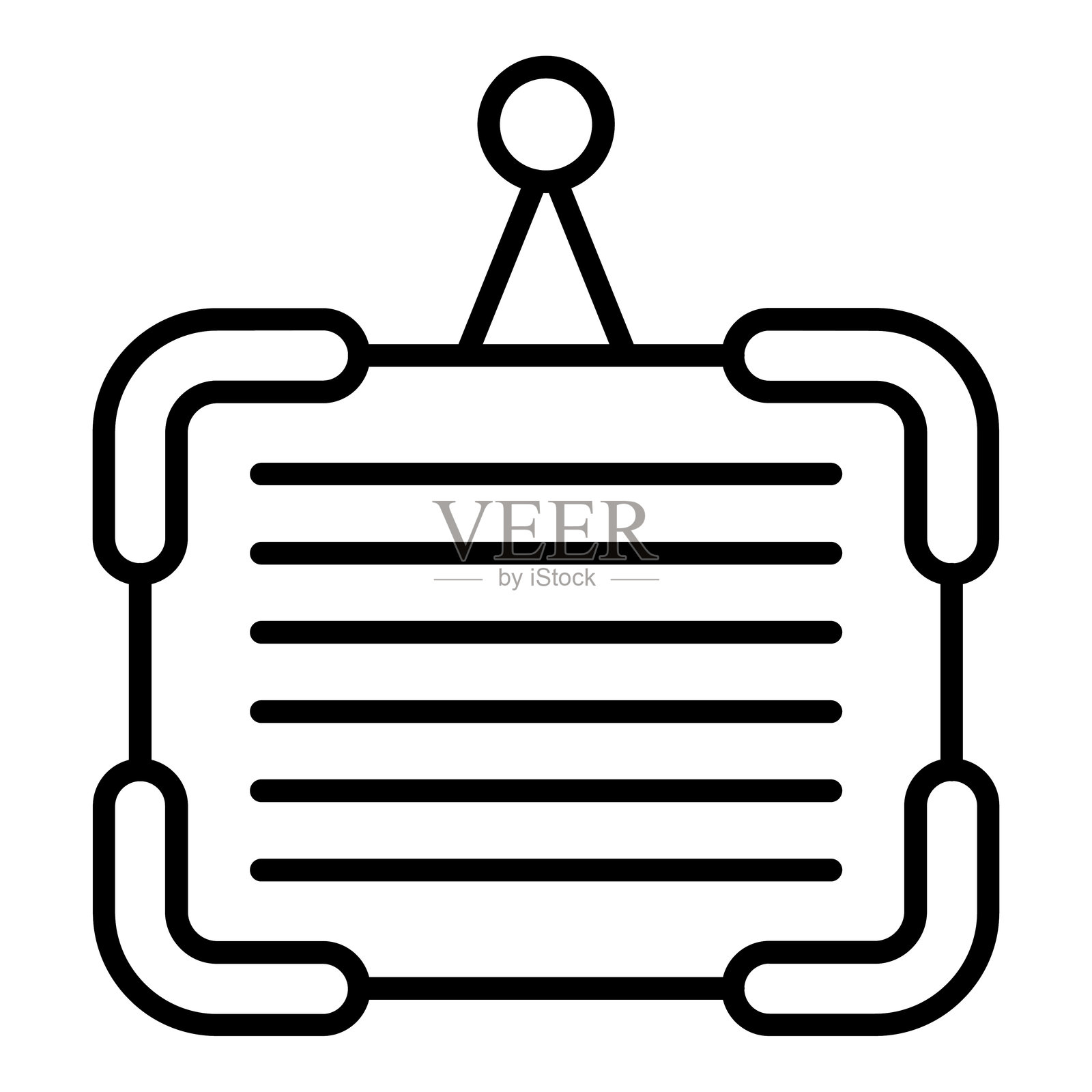 白板图标风格插画图片素材