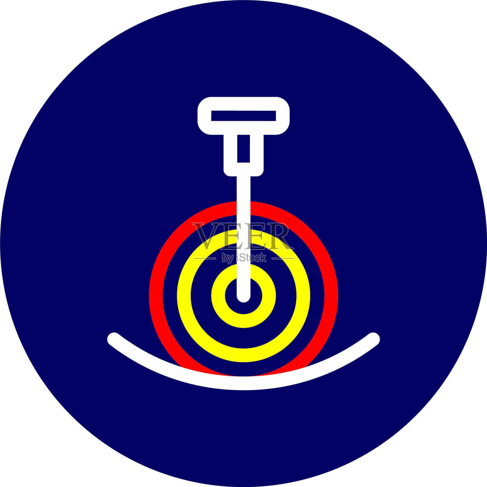 独轮车表演图标插画图片素材