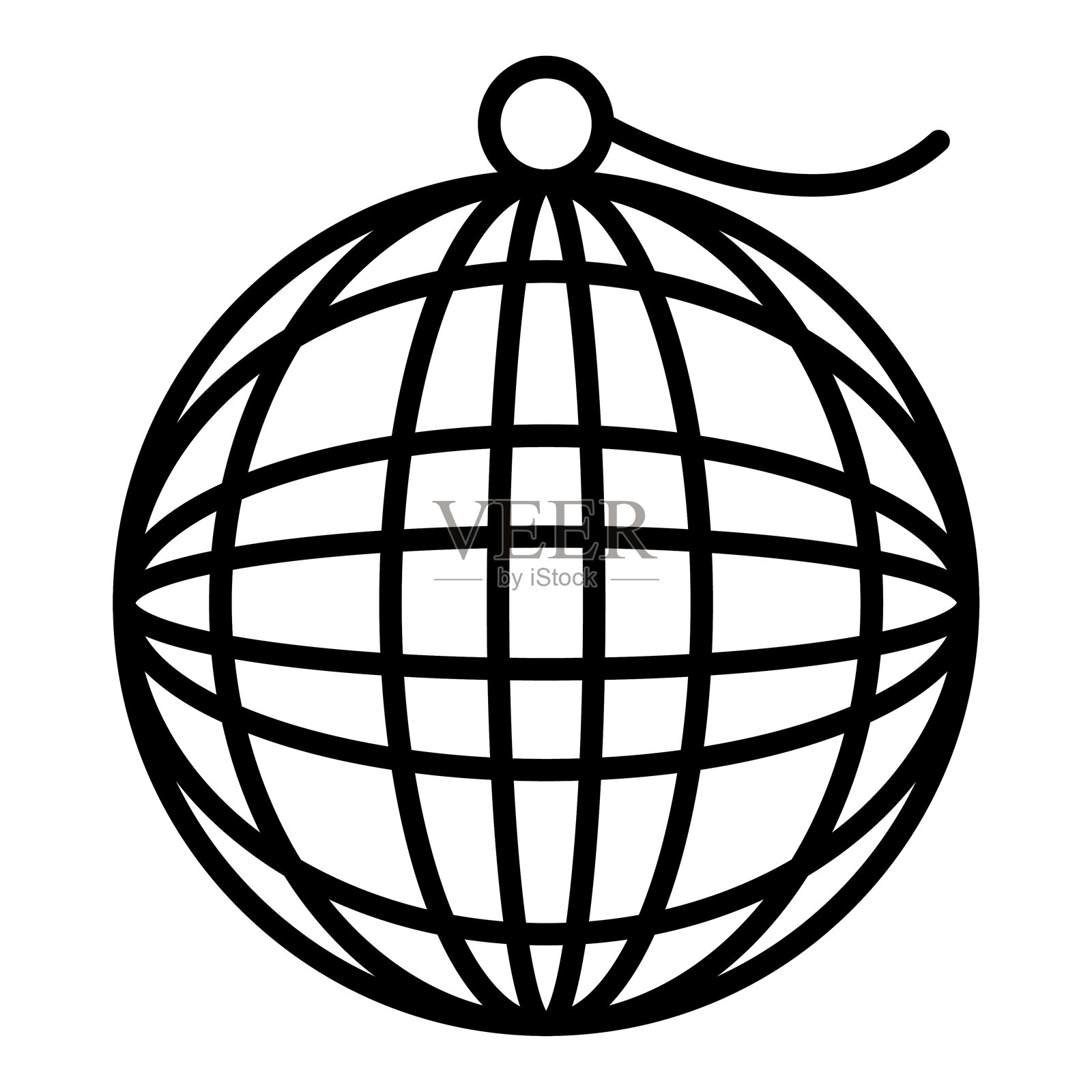 迪斯科球图标风格插画图片素材