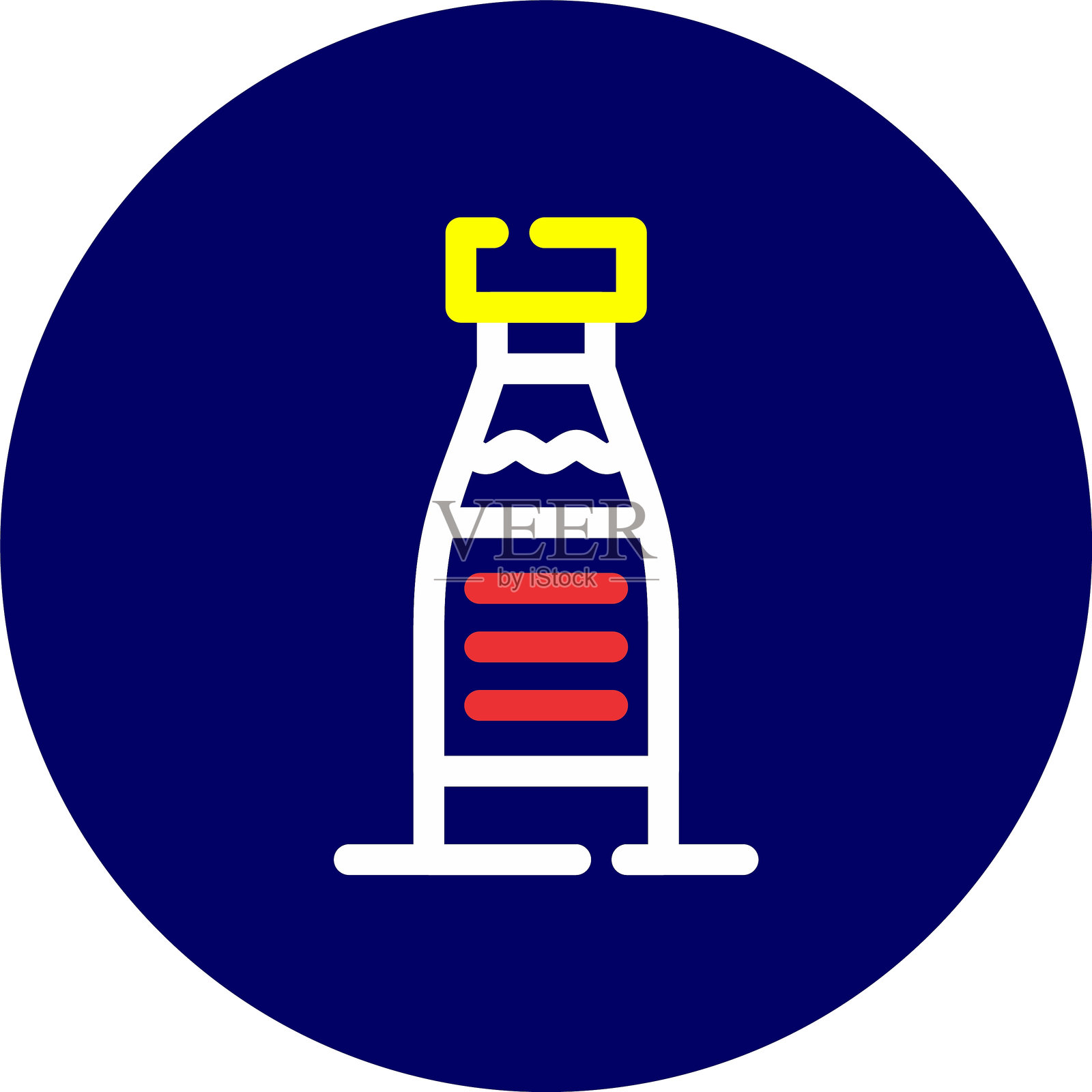 牛奶瓶图标插画图片素材