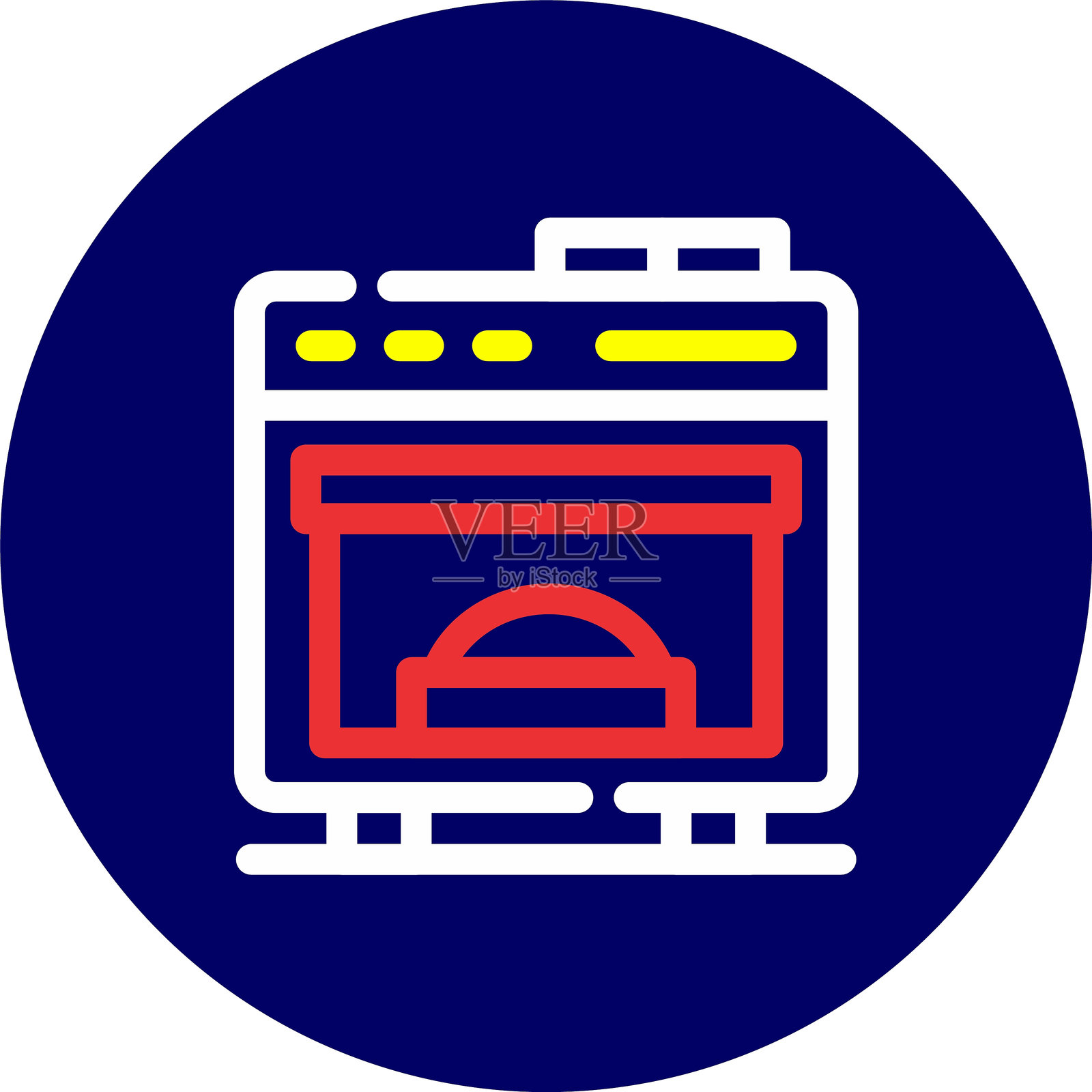 烤箱图标插画图片素材