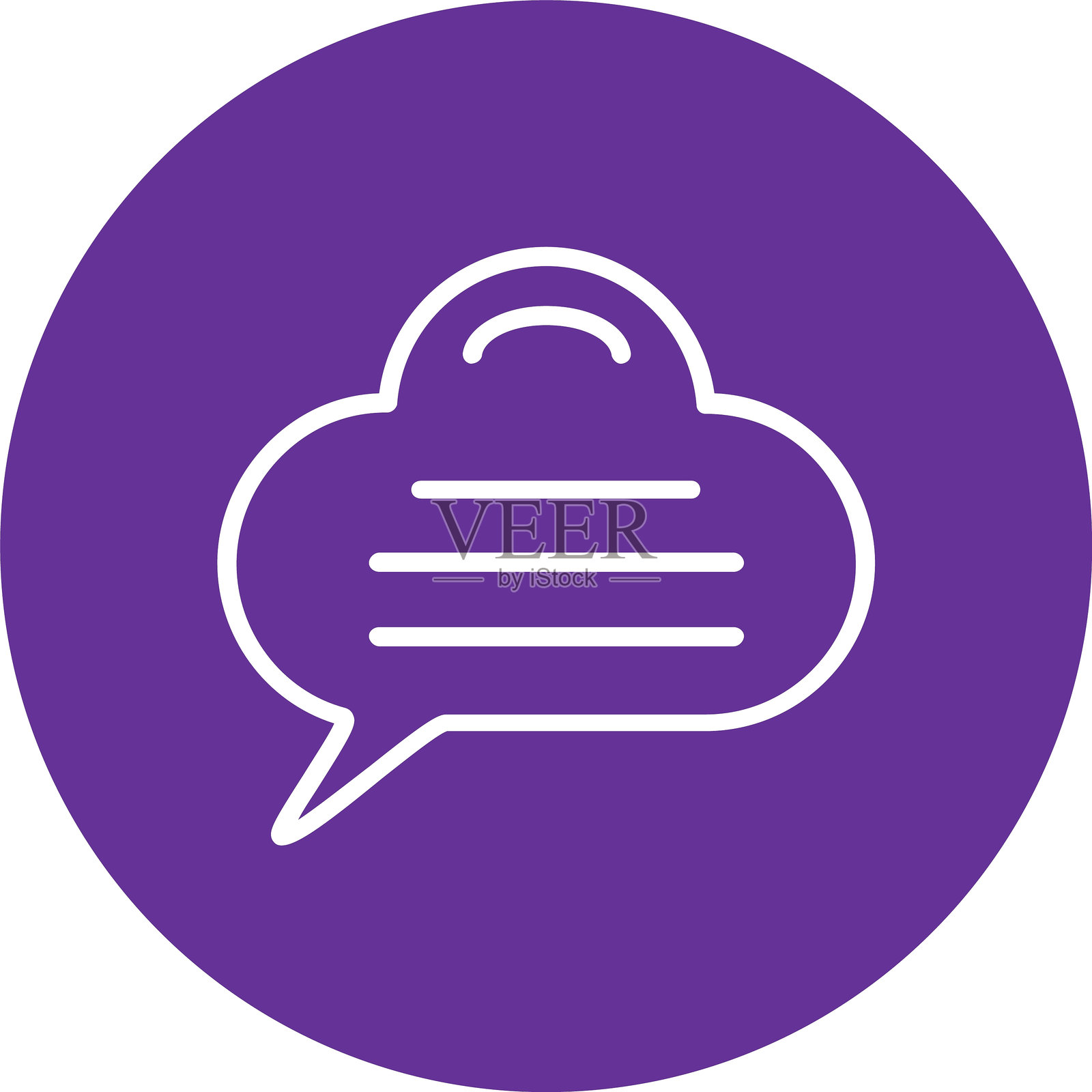 对话气泡线圈图标插画图片素材