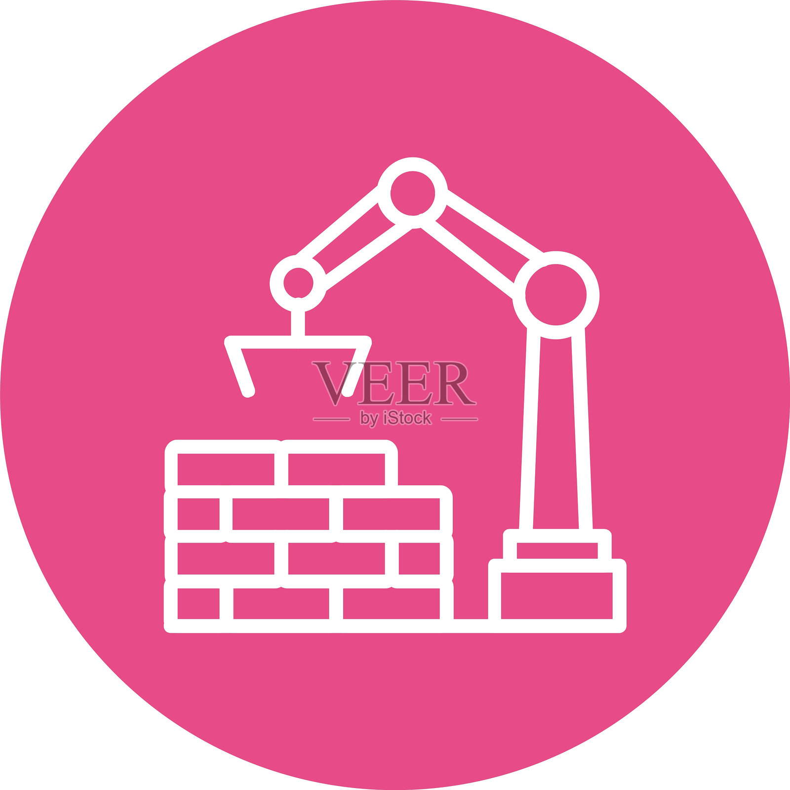 机器人手臂线圈图标插画图片素材