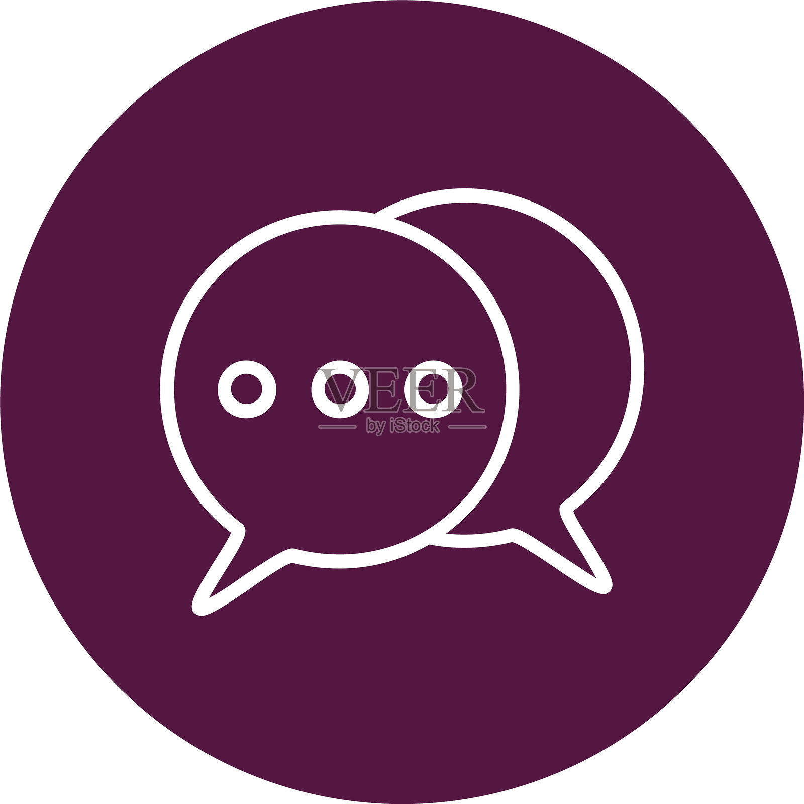 聊天线圈图标插画图片素材