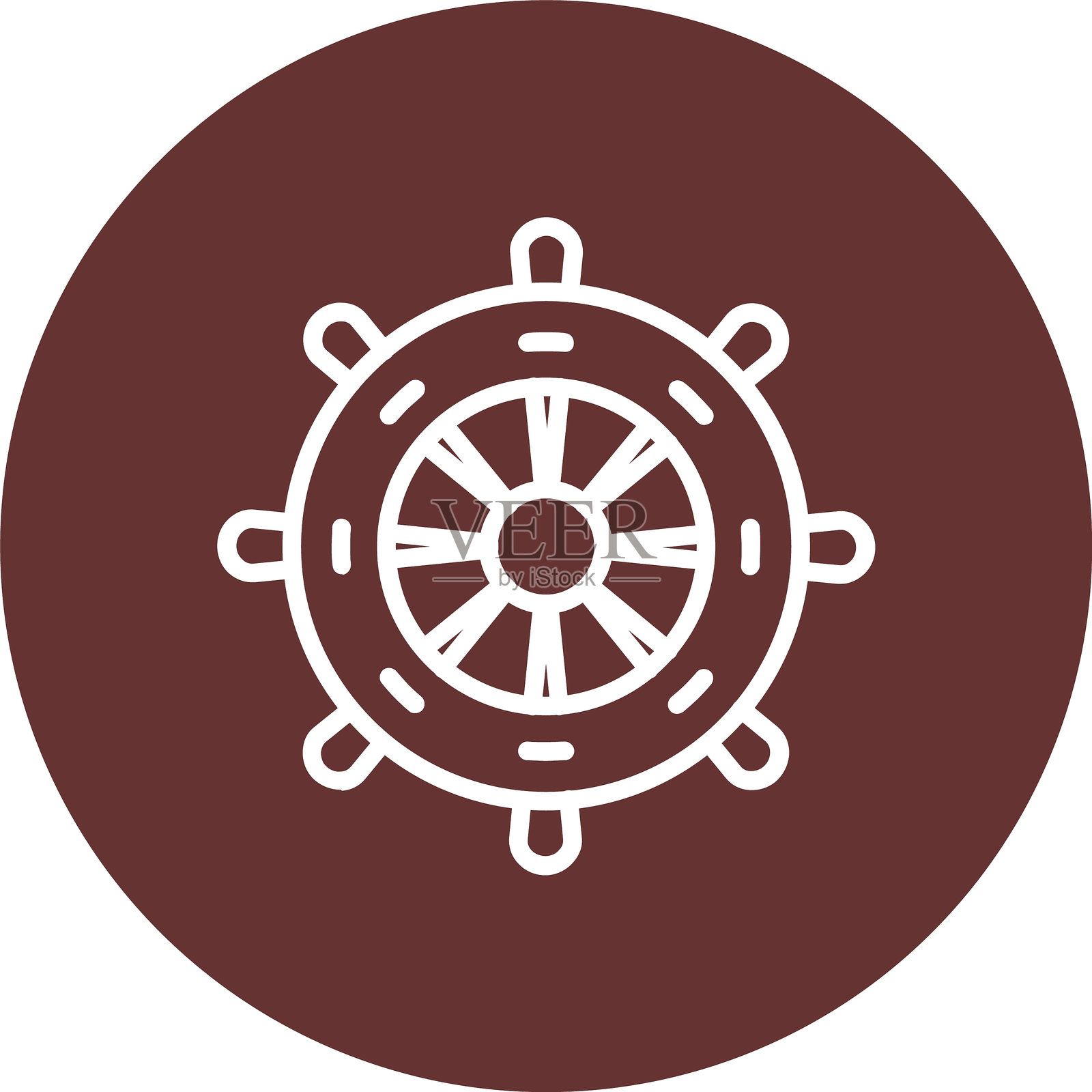 舵轮线圈图标插画图片素材