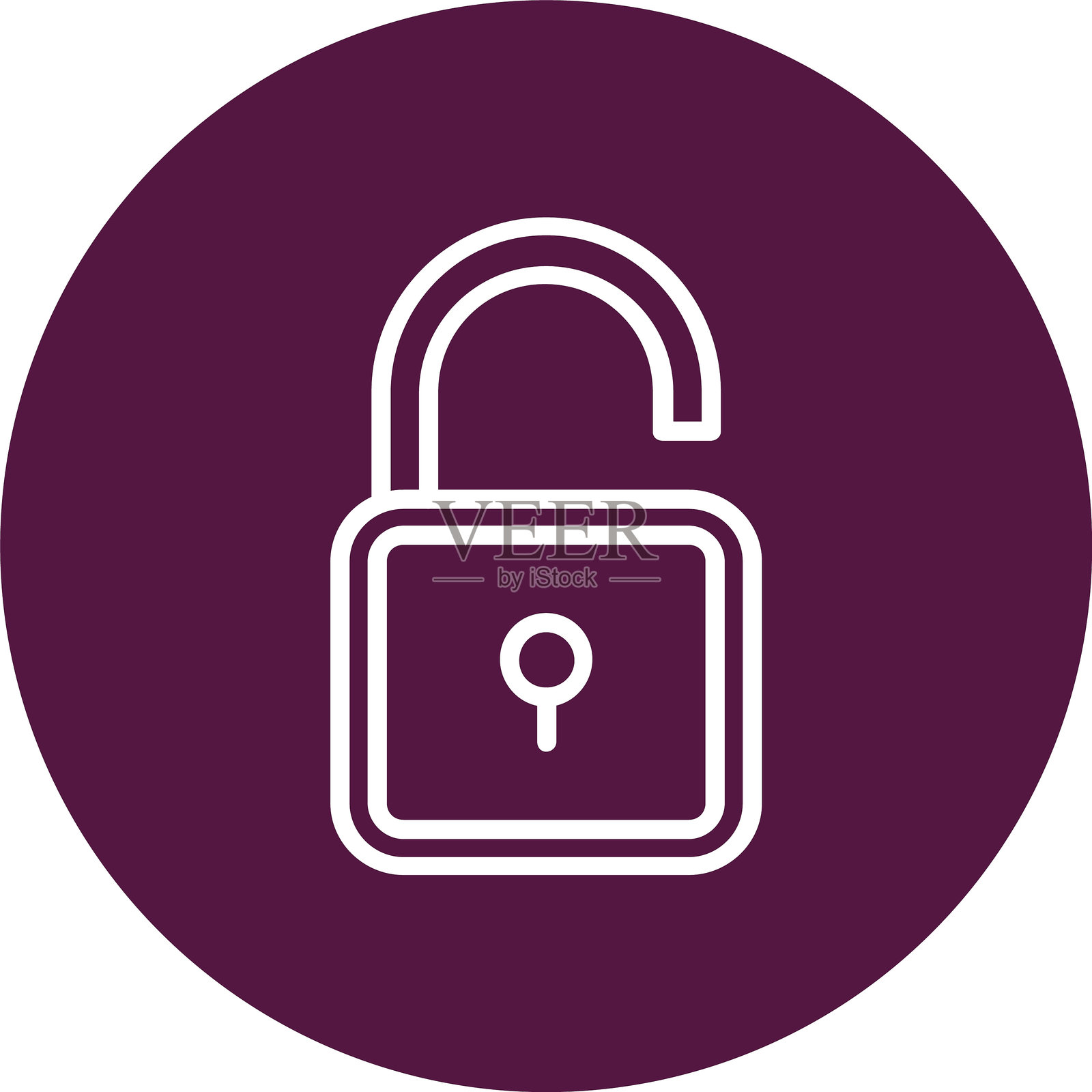 解锁线圈图标插画图片素材