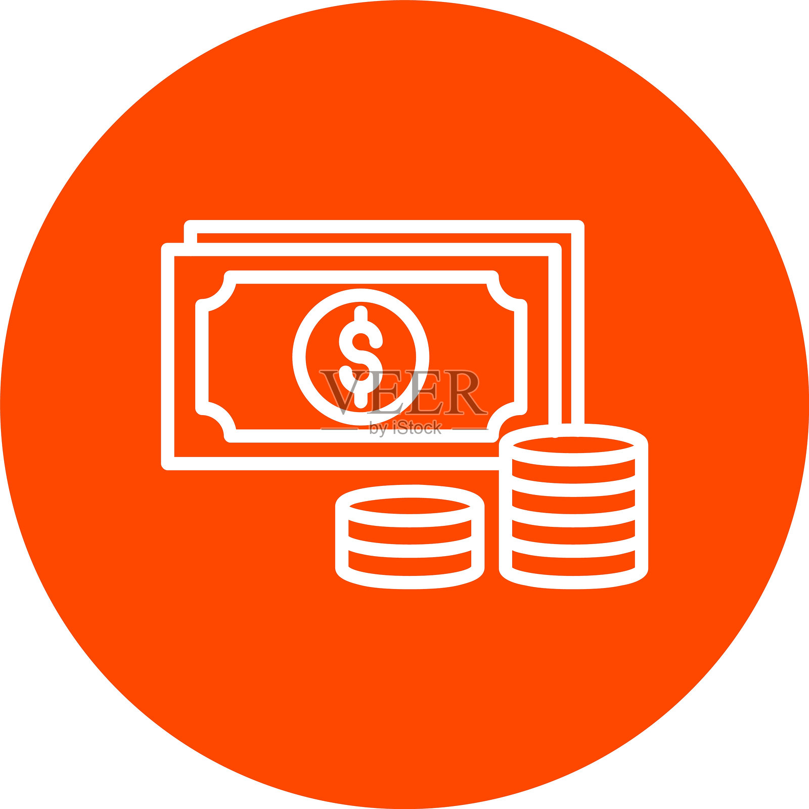 货币线圈图标插画图片素材