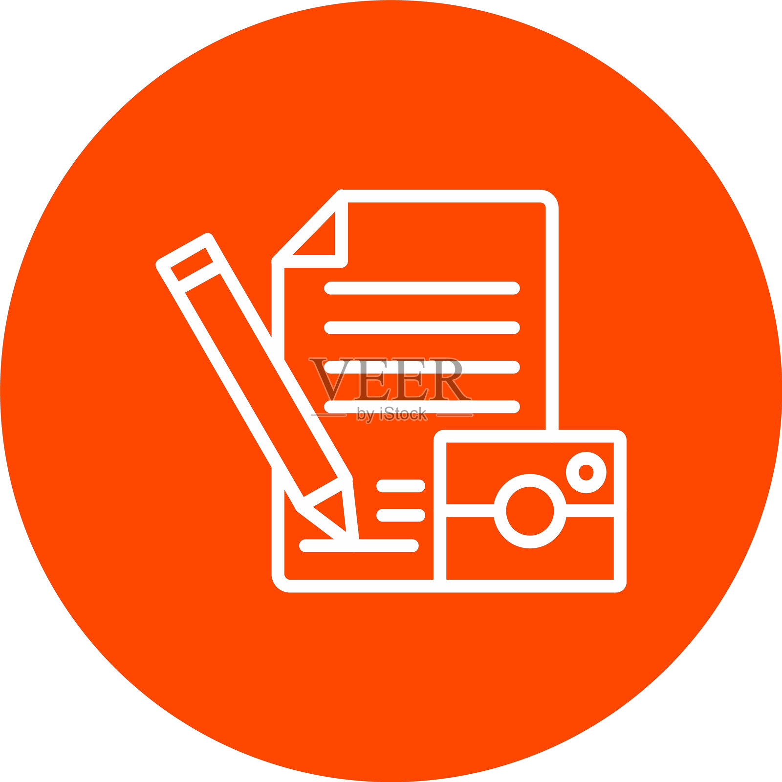 内容线圈图标插画图片素材