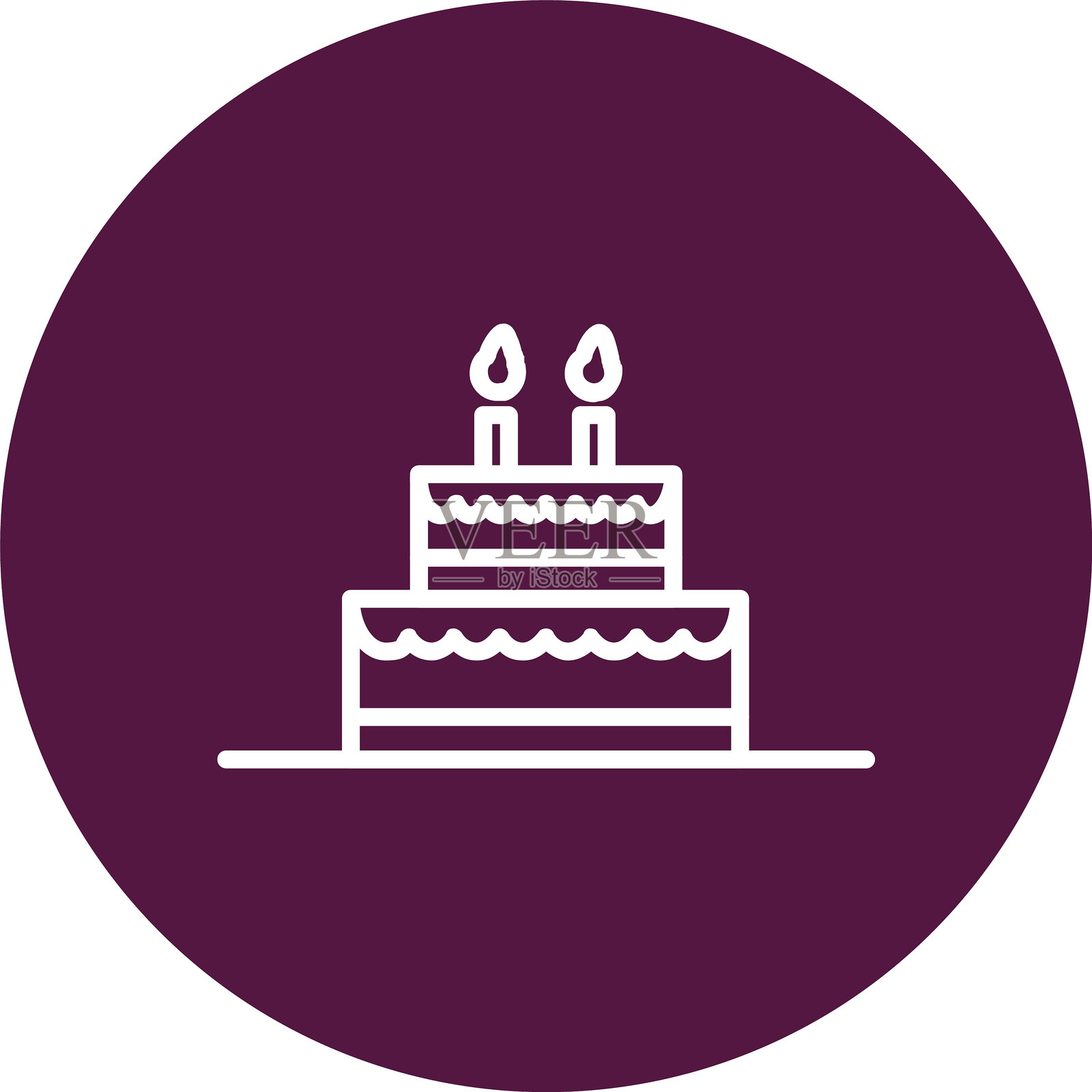 派对线路圆形图标插画图片素材