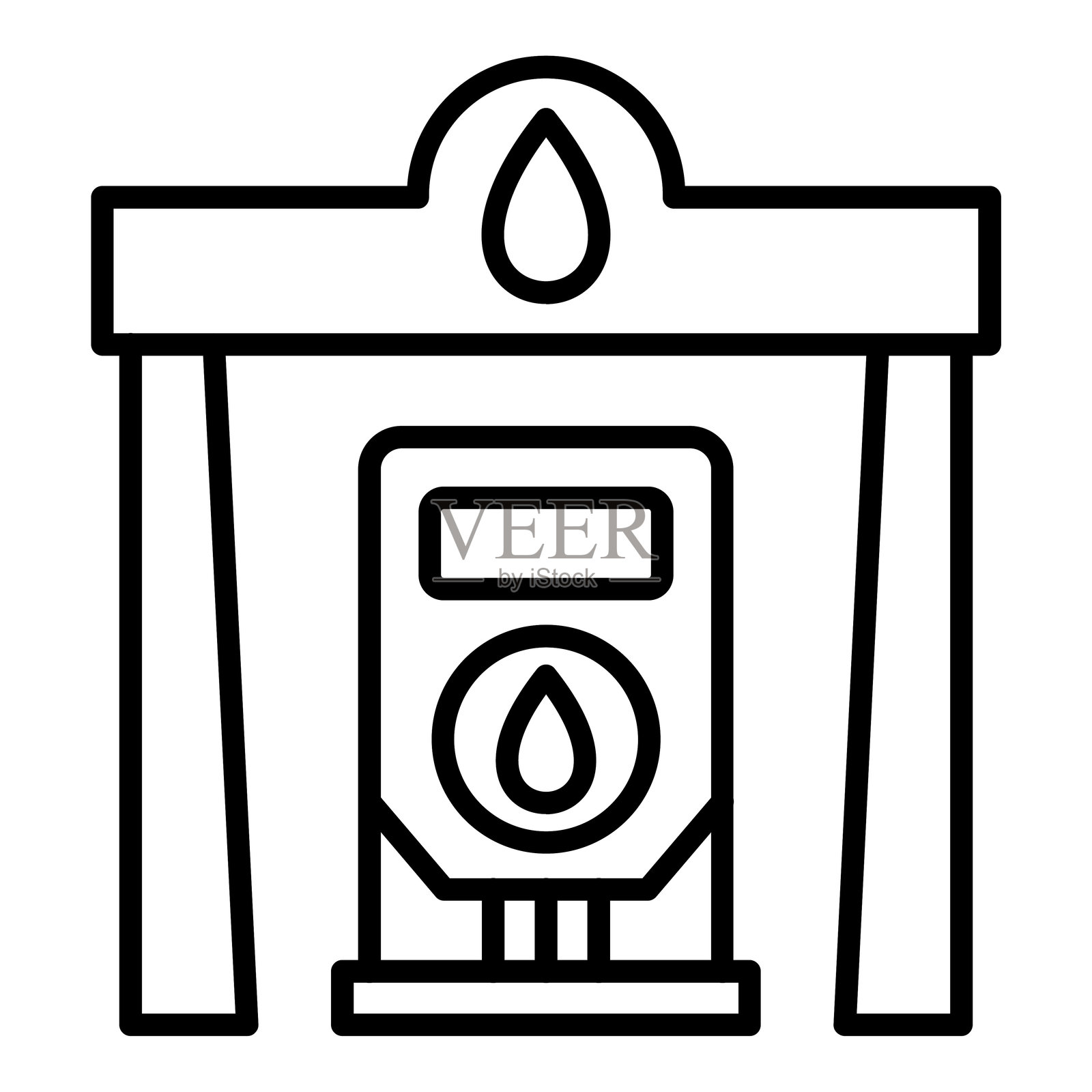 油泵图标风格插画图片素材