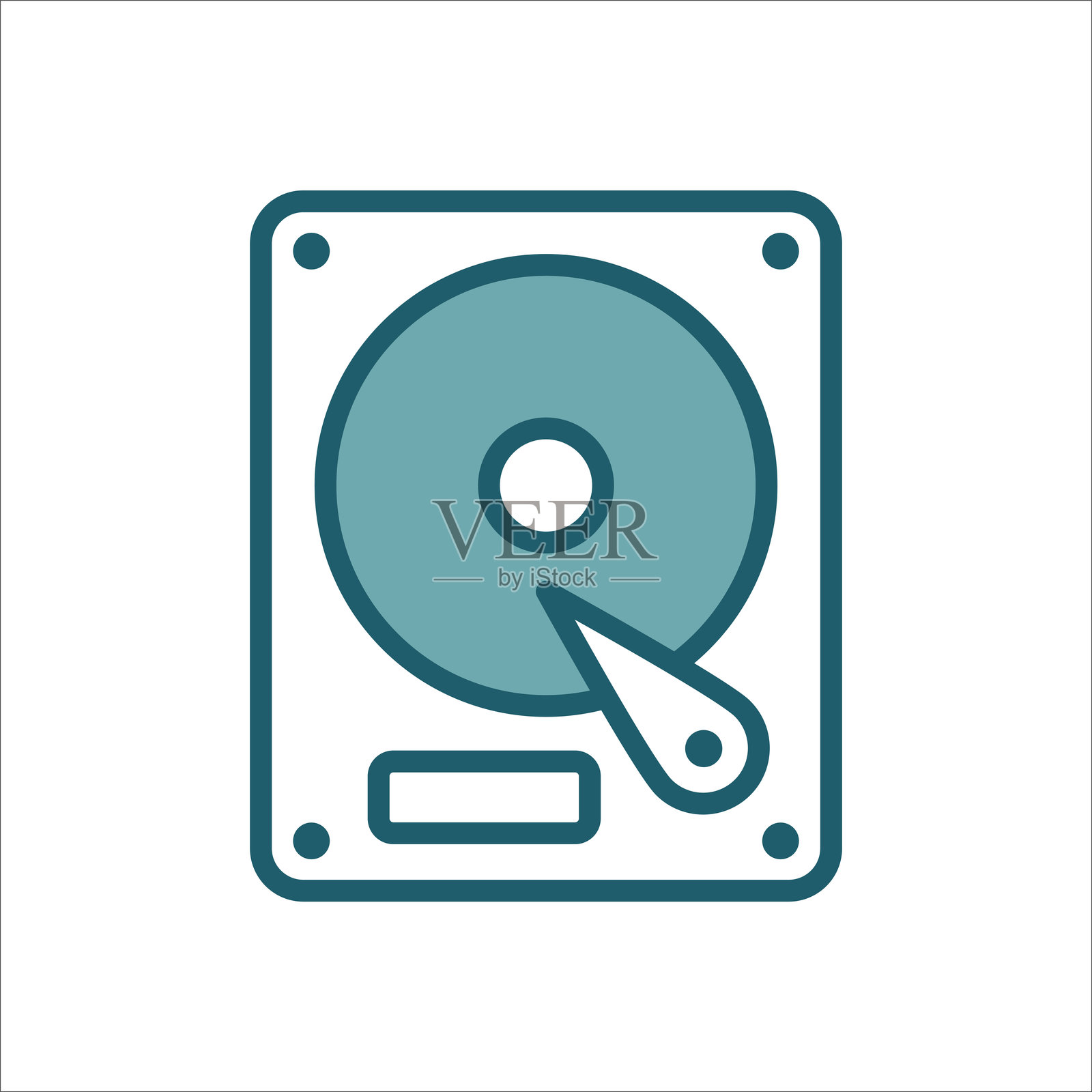 硬盘图标矢量设计模板，简单而干净插画图片素材