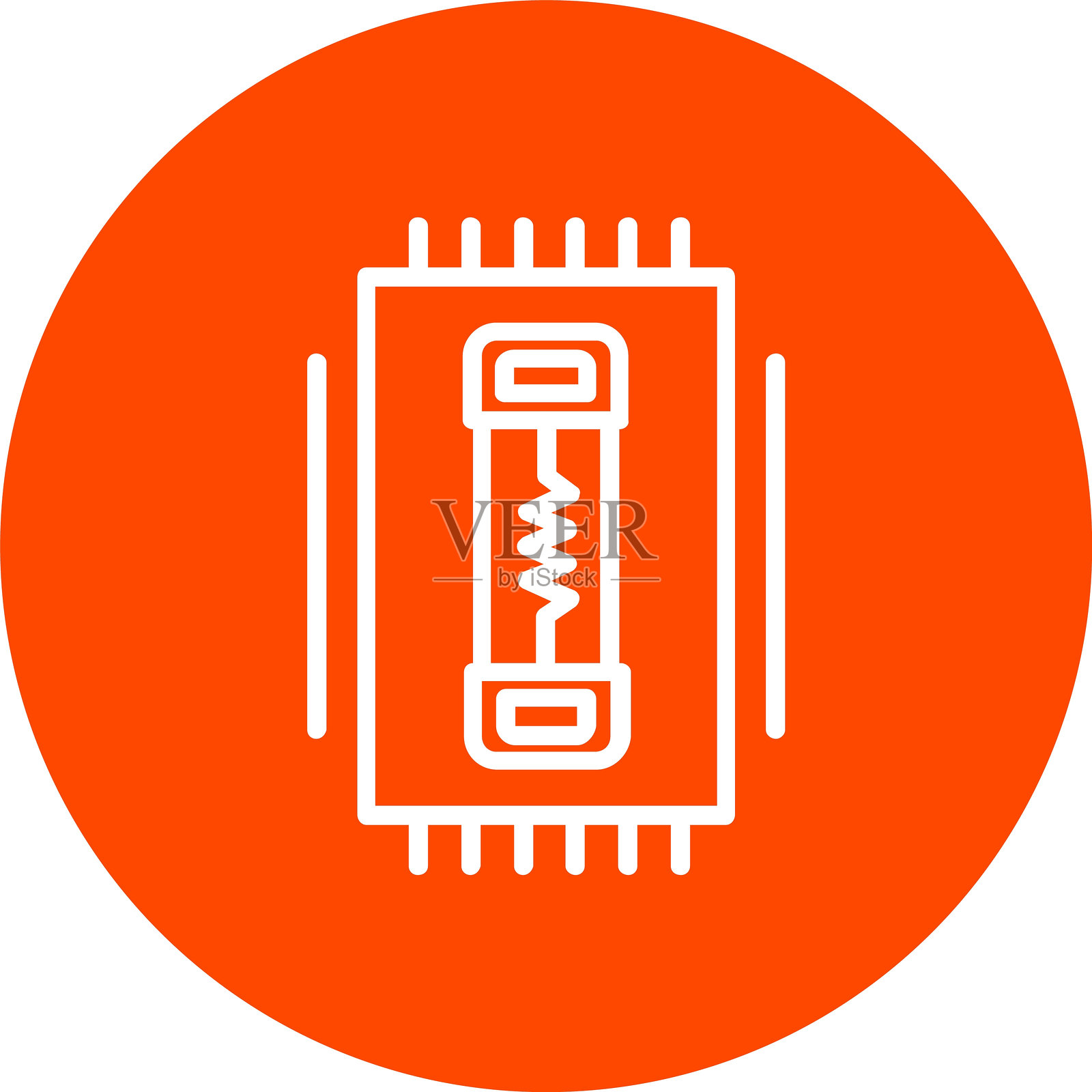 保险丝盒线圈图标插画图片素材