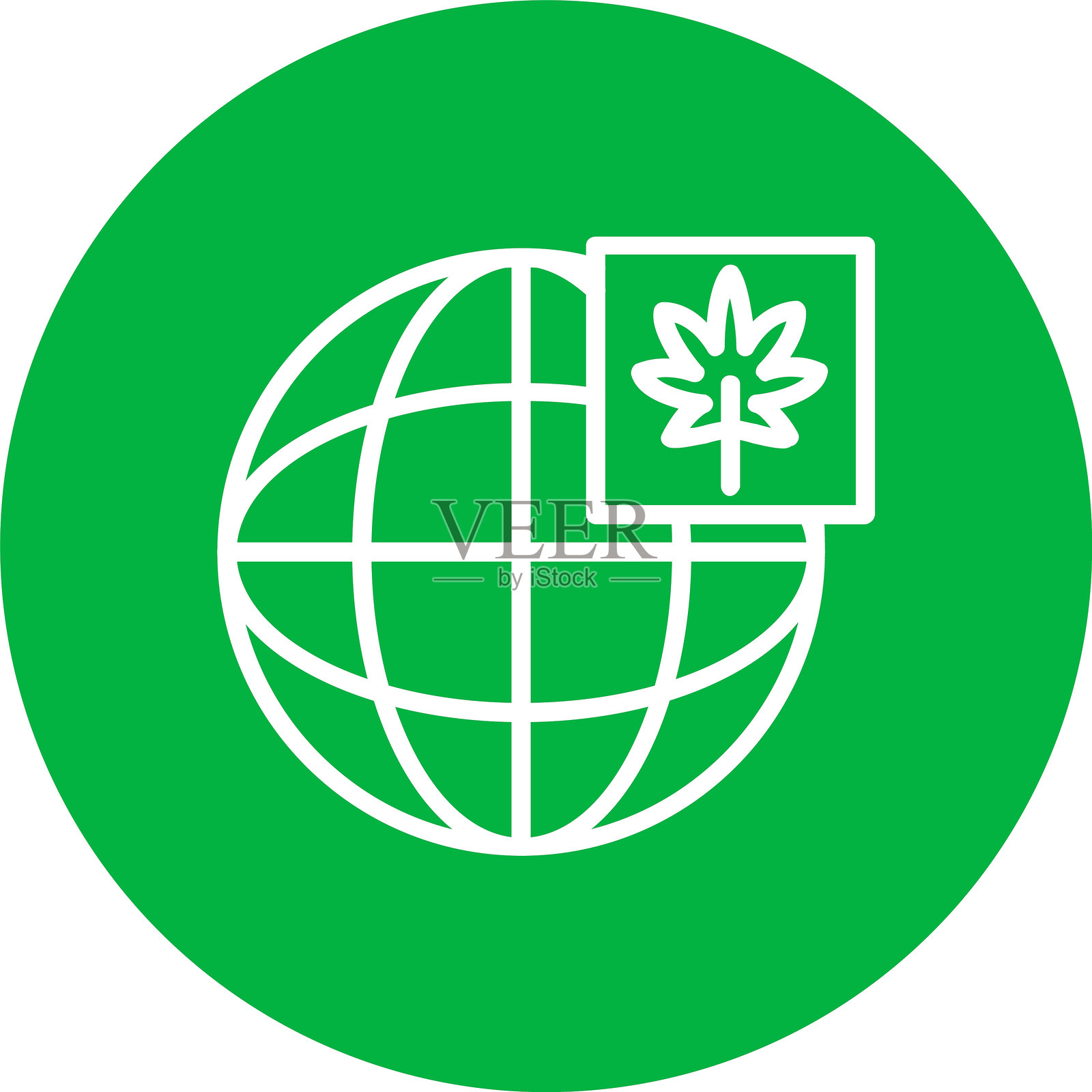 互联网线路圆形图标插画图片素材