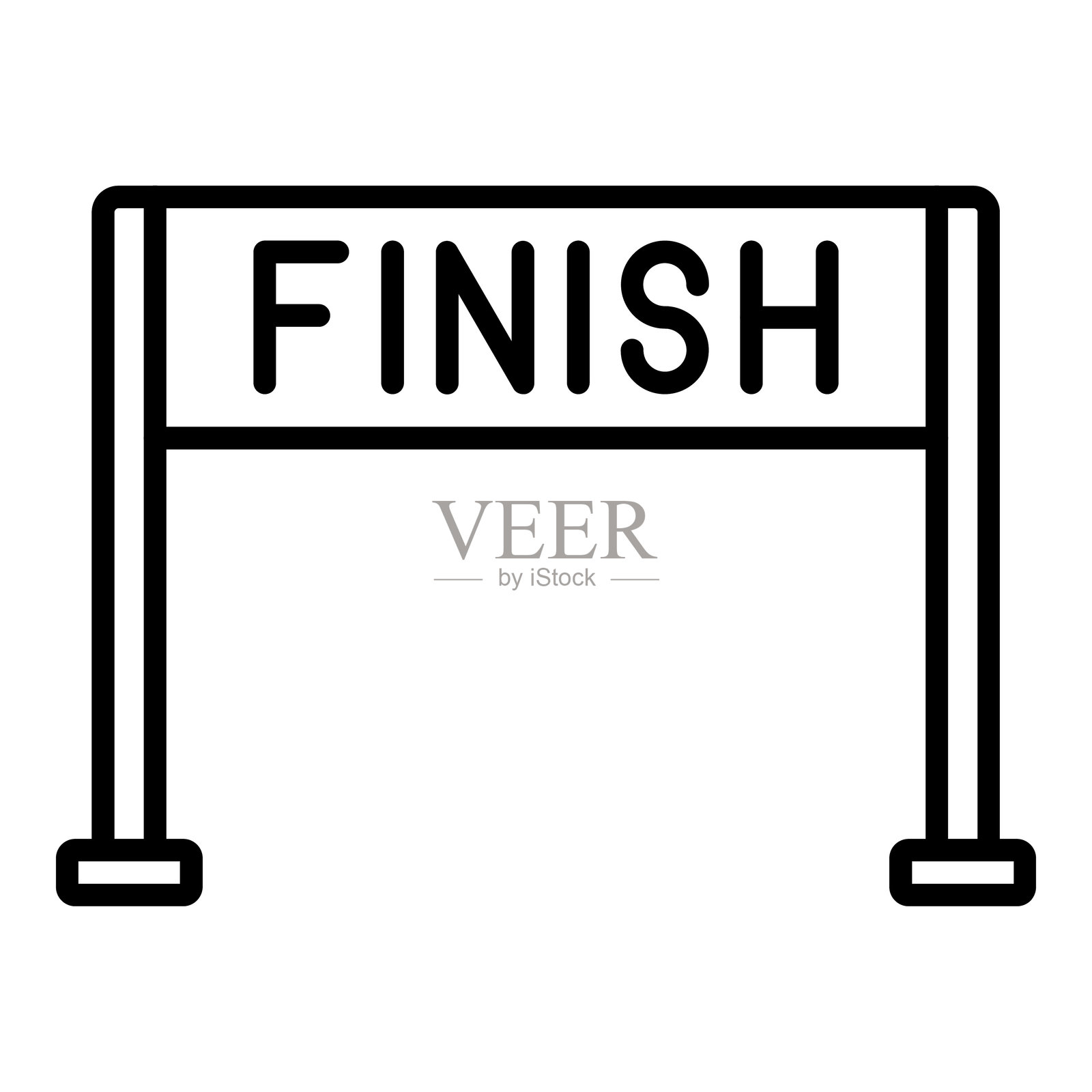 终点线图标风格插画图片素材