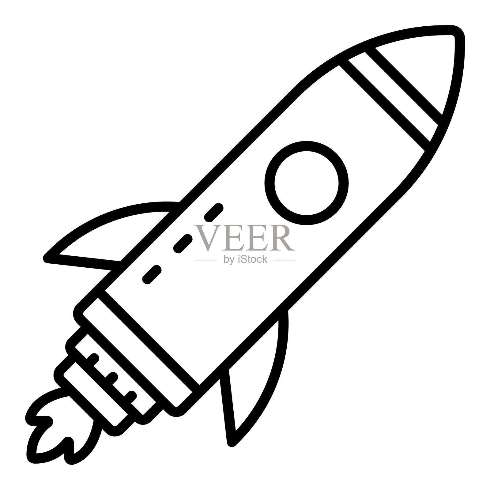 火箭图标风格插画图片素材