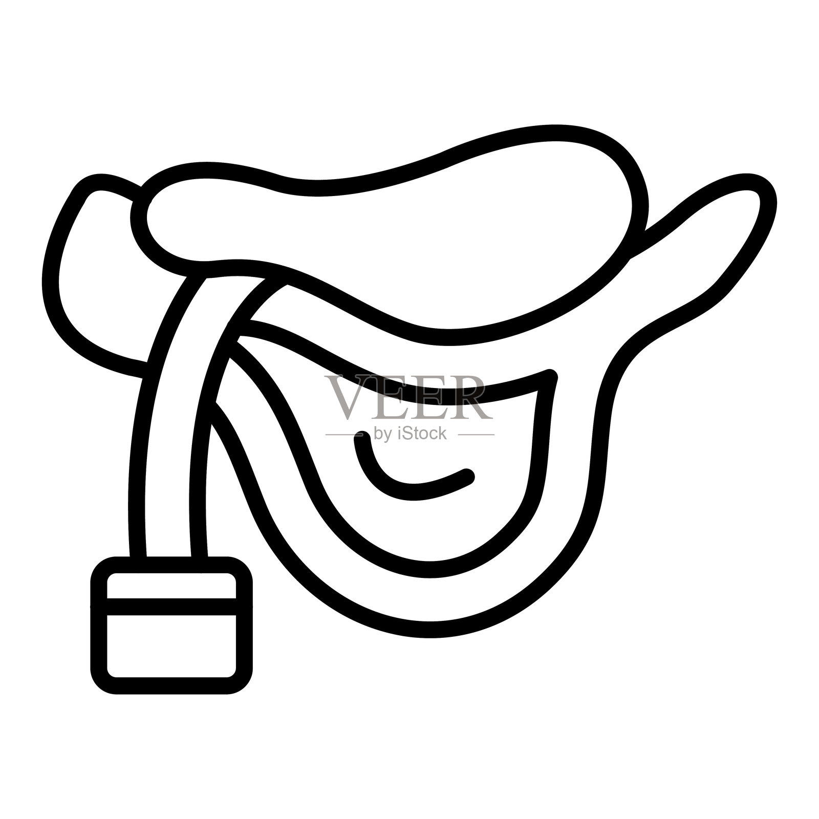 鞍形图标风格插画图片素材