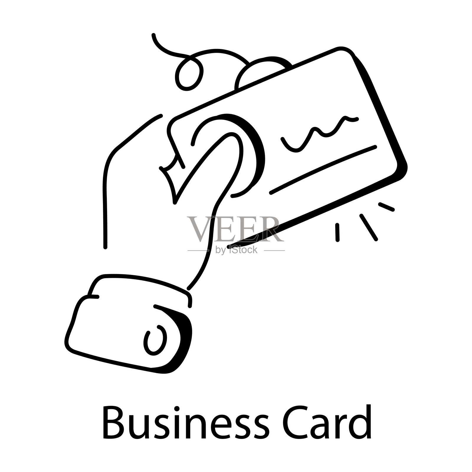 涂鸦风格的名片图标插画图片素材