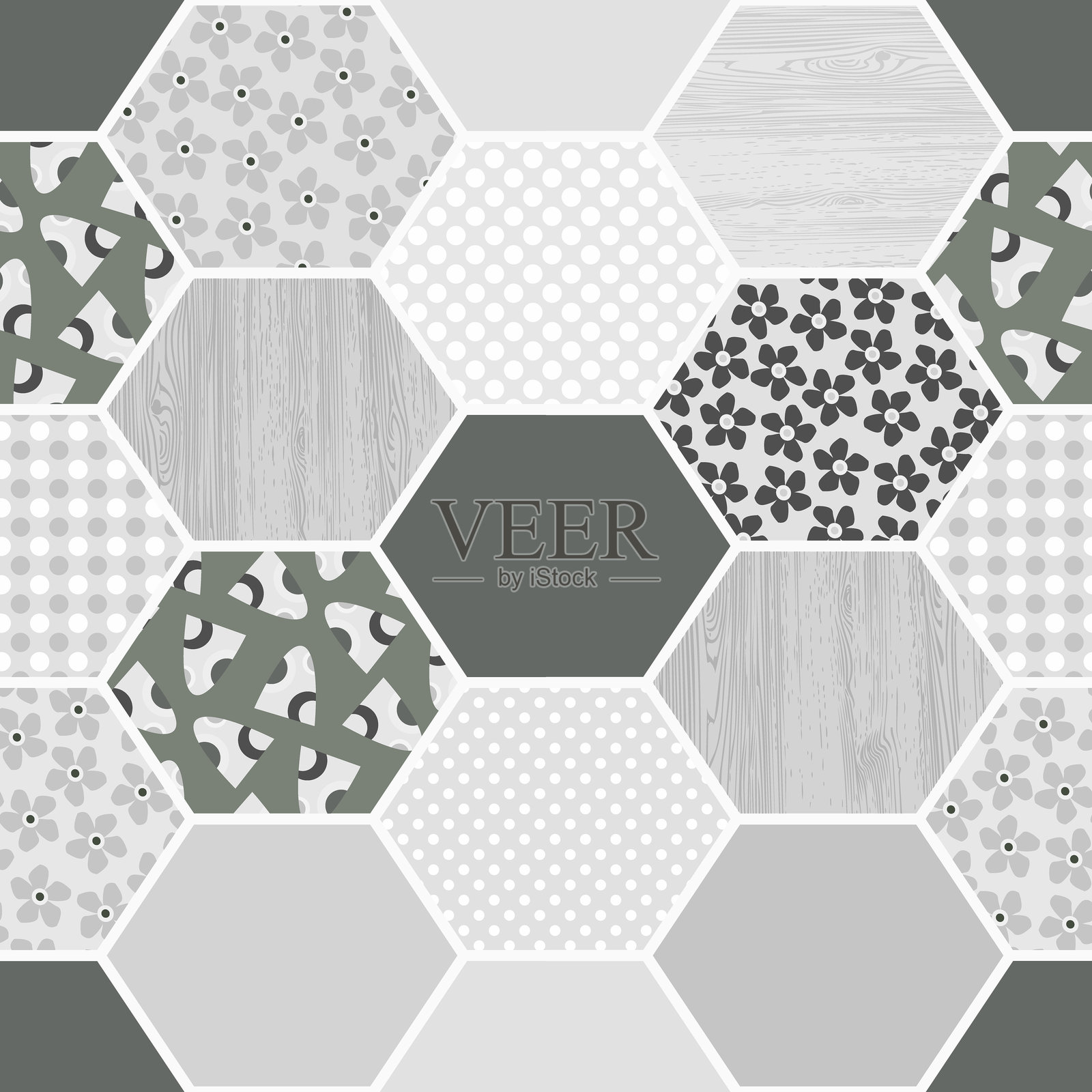 矢量 - 菱形几何无缝图案。插画图片素材