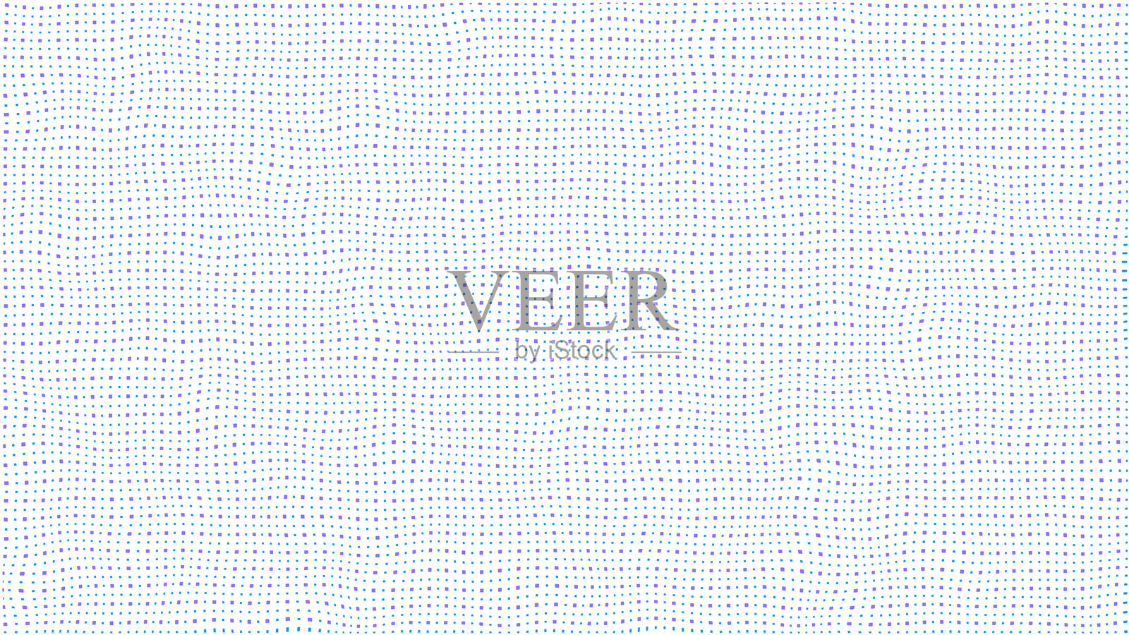 抽象波动图案背景，带有蓝色和紫色的点、方块，几何材料白色背景插画图片素材