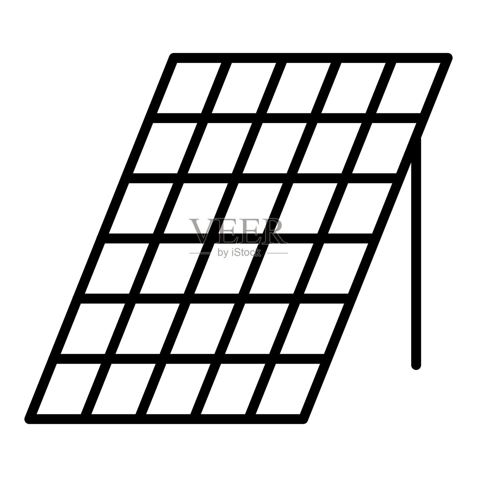 太阳能电池板图标风格插画图片素材