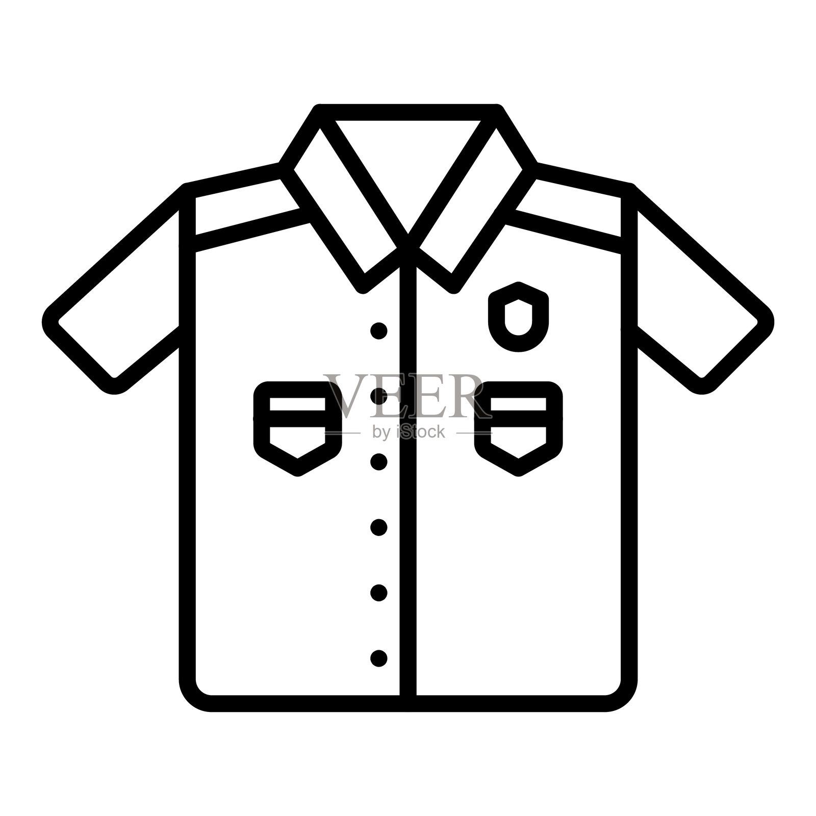 警察制服图标风格插画图片素材